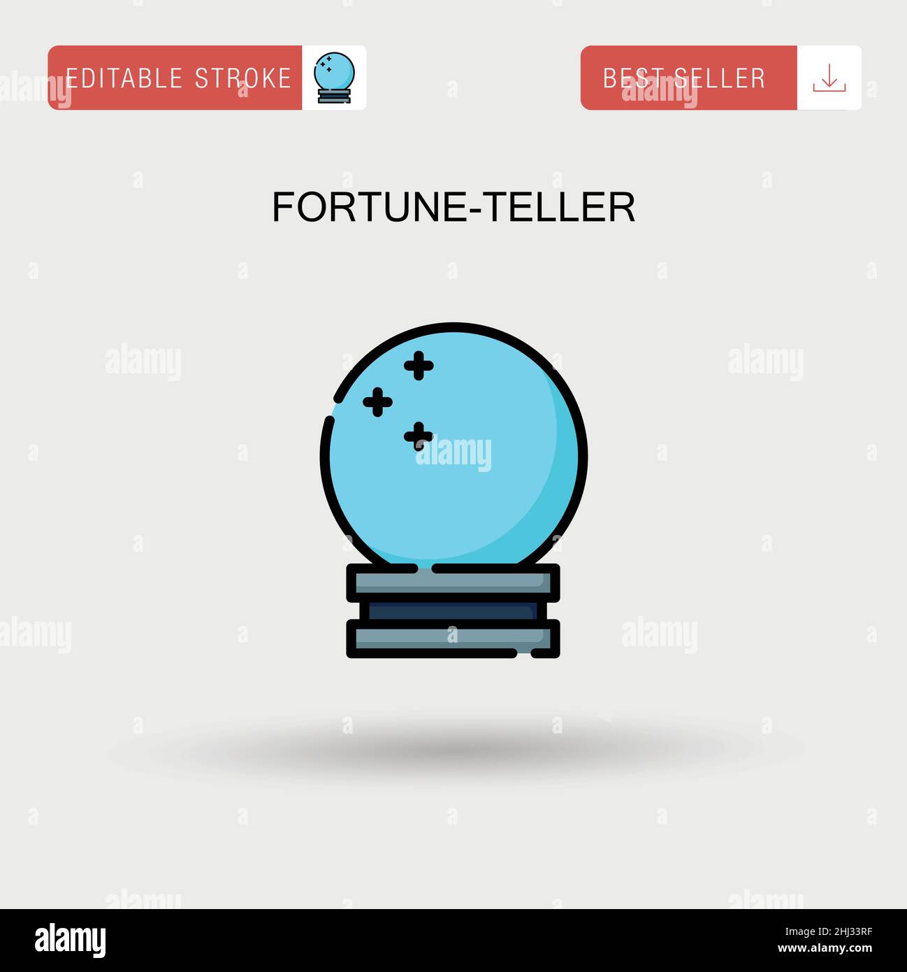 Icône de vecteur simple fortune-teller. Illustration de Vecteur