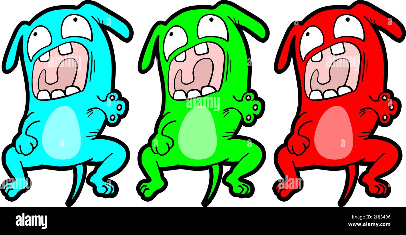 Chien de couleur Illustration de Vecteur