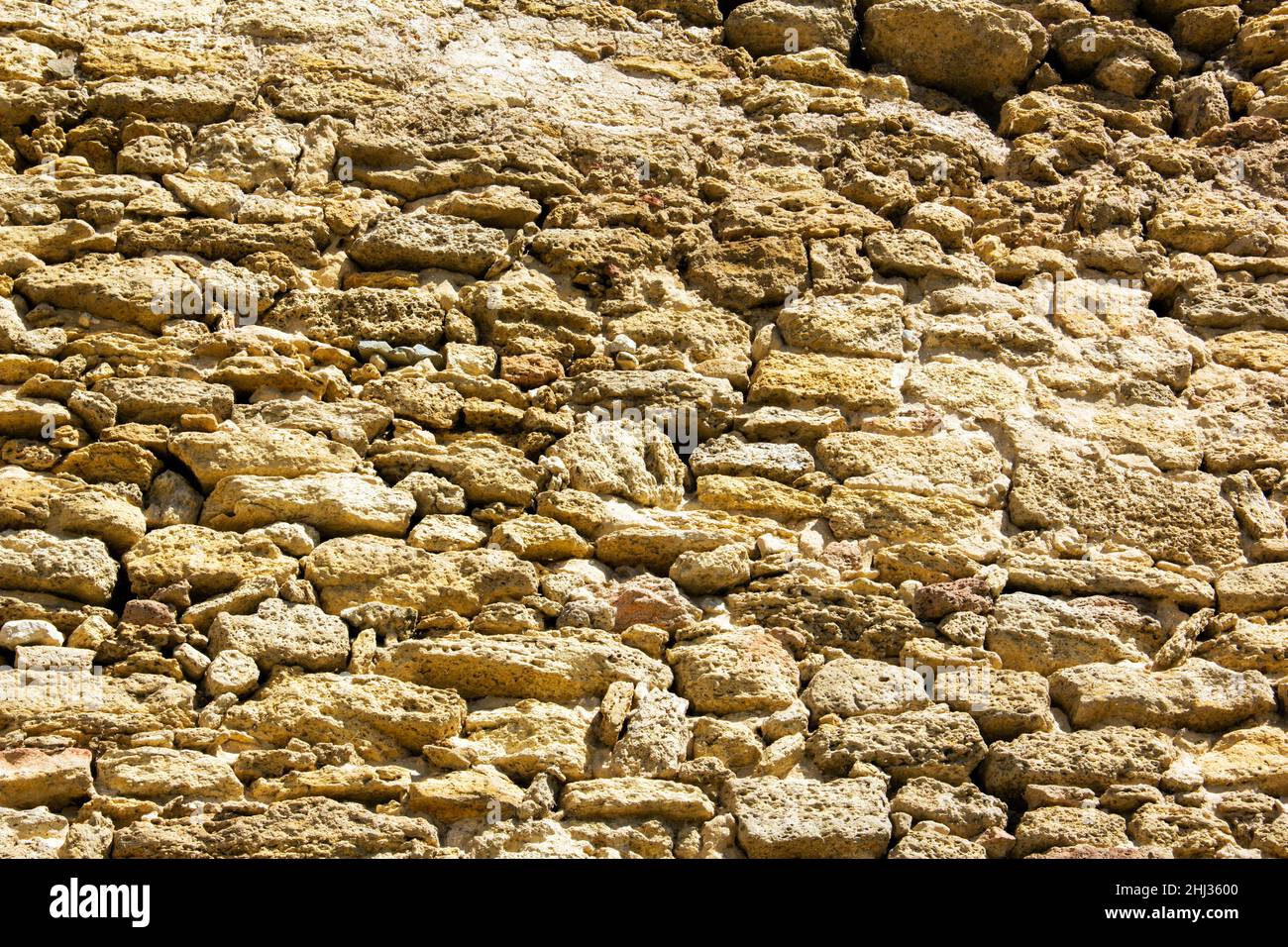 Arrière-plan d'un mur de pierre.Rakushnyak Banque D'Images