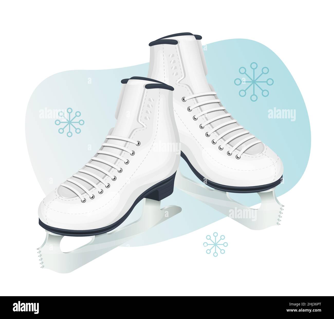 Chaussures de patinage sur glace - icône en forme de fichier EPS 10 Illustration de Vecteur