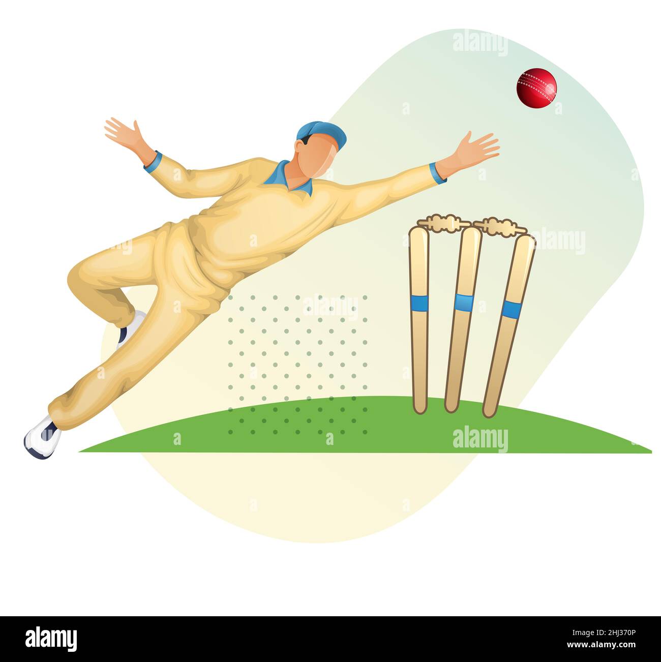 Joueur de cricket - position du joueur de cricket - stock Illustration comme fichier EPS 10 Illustration de Vecteur