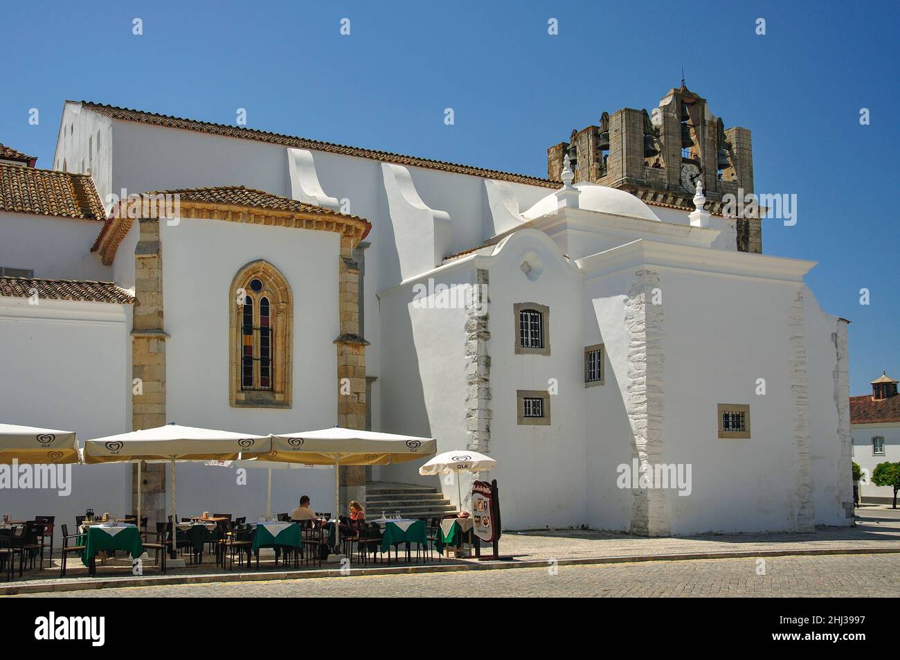 Cathédrale de Faro, Largo da se, Vieille ville, Faro, région de l'Algarve, Portugal Banque D'Images