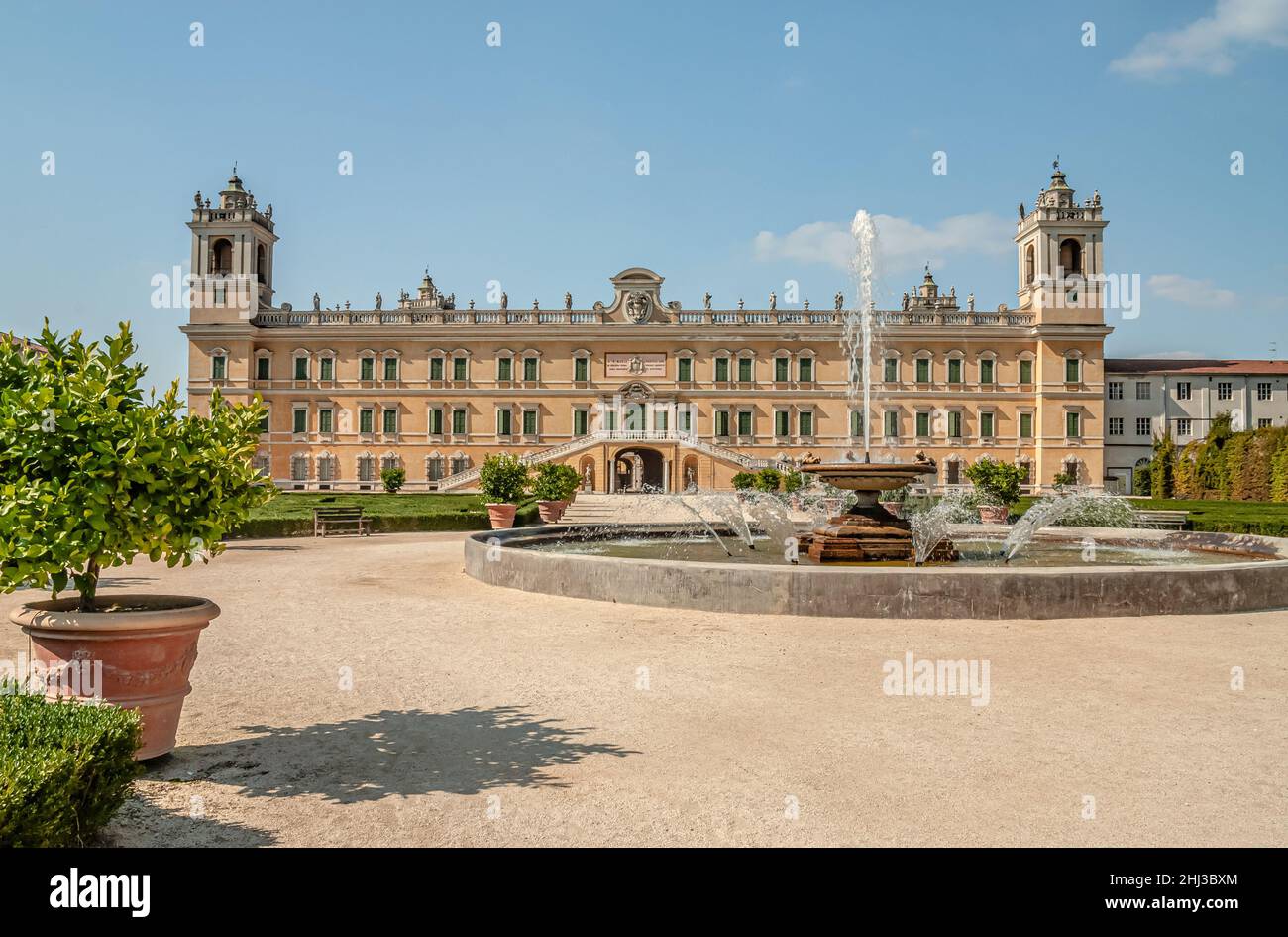 Le parc du Palais Ducal, connu sous le nom de Reggia di Colorno, Émilie-Romagne, Italie Banque D'Images