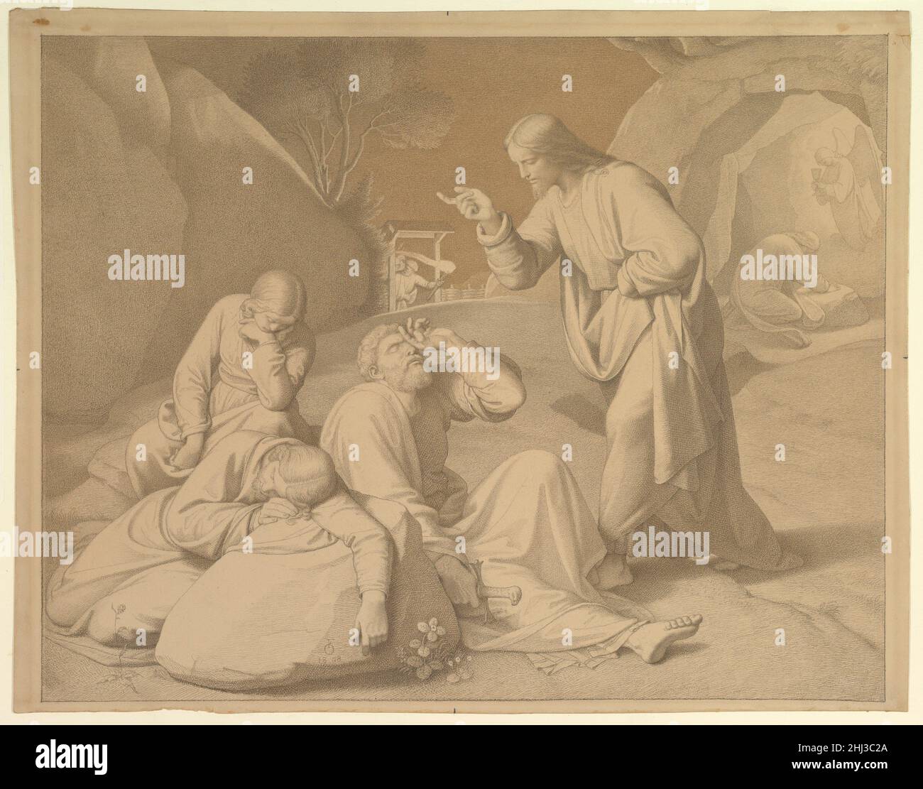 Christ dans le jardin de Gethsemane 1848 Johann Friedrich Overbeck Allemand.Christ dans le jardin de Gethsemane 334935 Banque D'Images