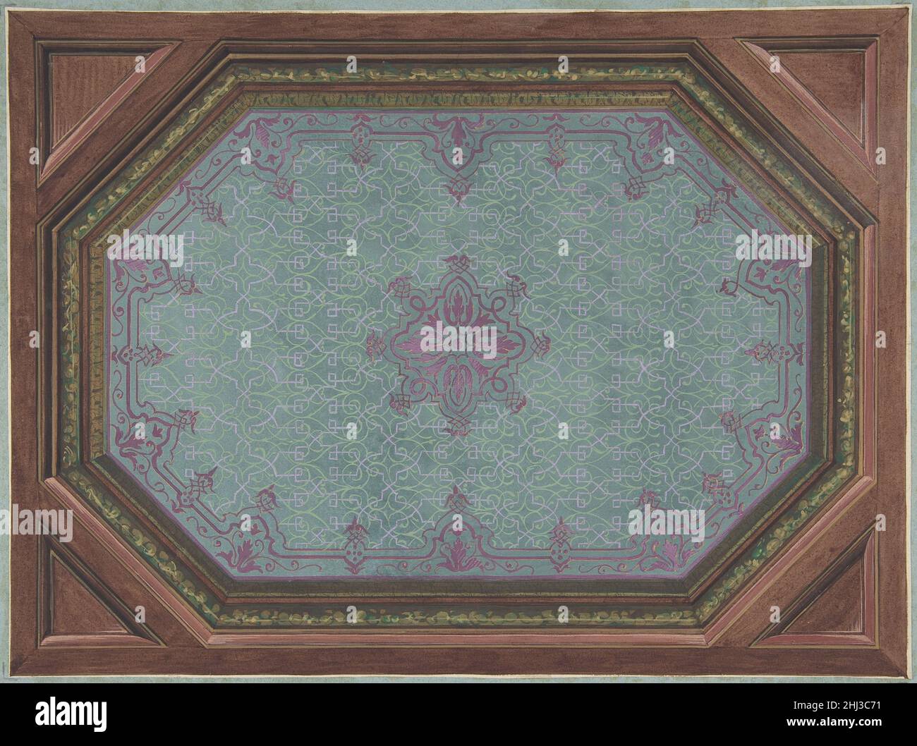 Design pour plafond, Hôtel Hope 1867 Jules-Edmond-Charles Lachaise French.Design plafond, Hôtel Hope 345482 Banque D'Images