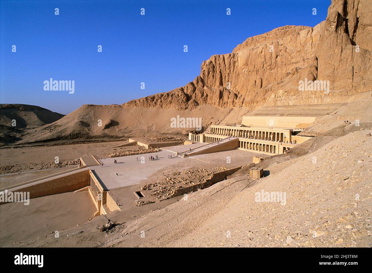 Le temple mortuaire de Hatshepsut, Deir el-Bahri, Louxor, Égypte Banque D'Images