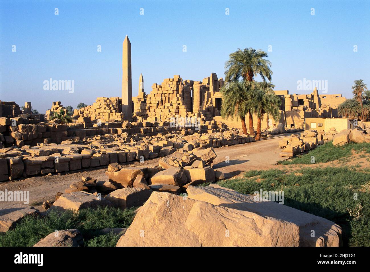 Ruines des temples de Karnak, Louxor, Égypte Banque D'Images