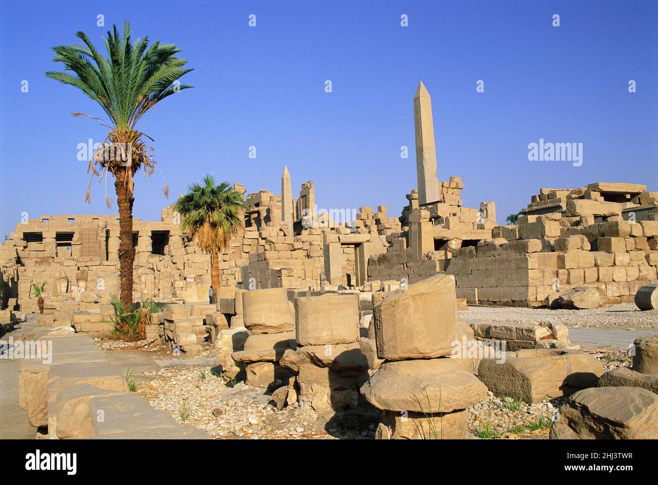 Ruines des temples de Karnak, Louxor, Égypte Banque D'Images