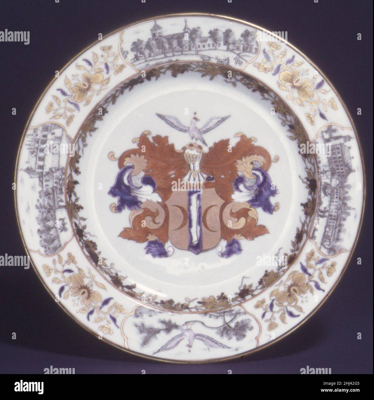 Plat ca.1737–38 Chinois, pour le marché néerlandais.Plat 202245 Banque D'Images