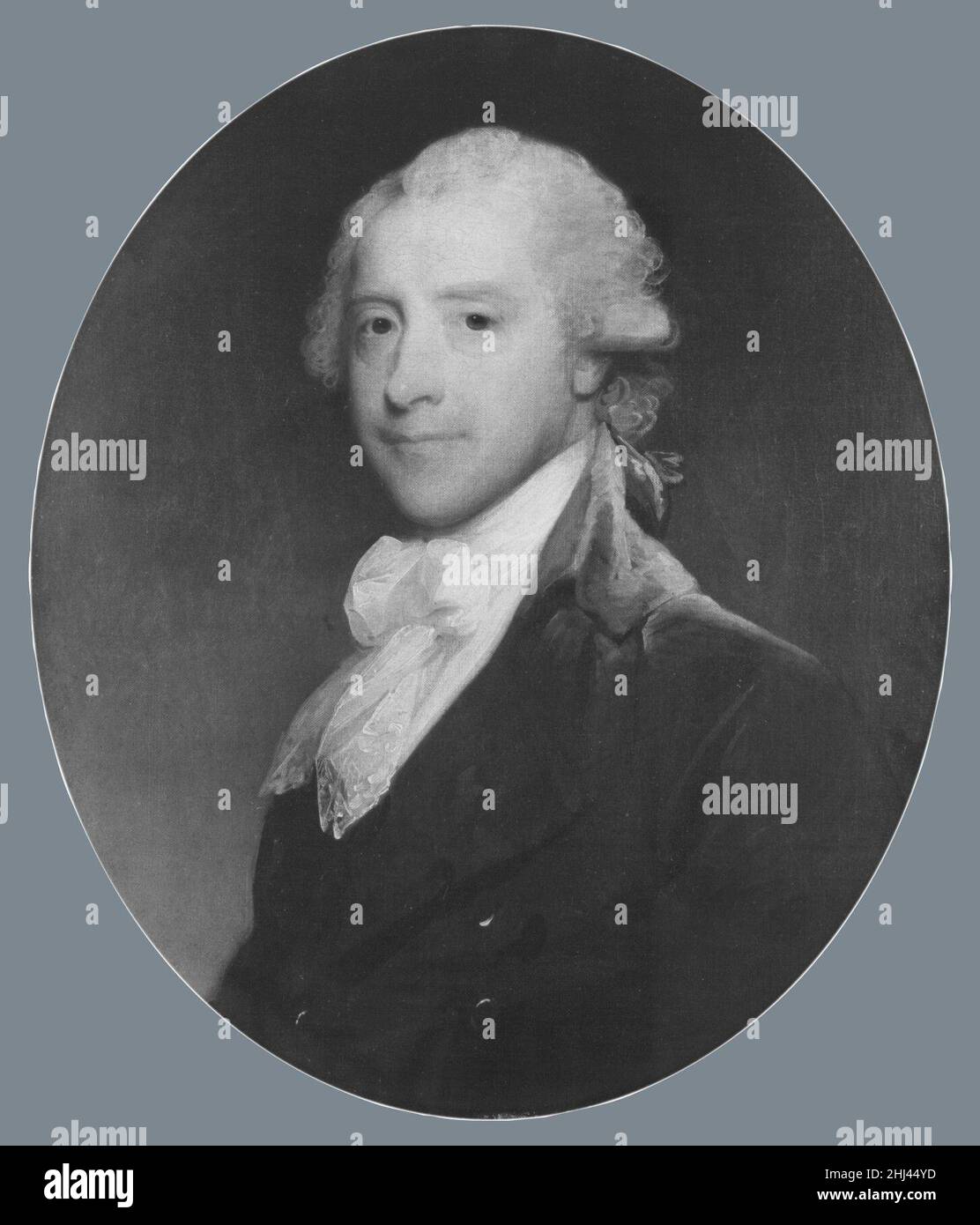 William Kerin Constable 1796 Gilbert Stuart American né à Dublin, William Kerin Constable (1752-1803) a émigré aux États-Unis et s'est établi à New York, où il s'est engagé dans le commerce international qui a dominé l'économie bourgeonnante de Baltimore.En 1784, il est devenu un partenaire fondateur de la société Constable, Rucke and Company, qui a équipé le premier navire américain à commercer avec la Chine et l'Inde.William Kerin Constable.Gilbert Stuart (américain, North Kingston, Rhode Island 1755–1828 Boston, Massachusetts).Américain.1796. Huile sur toile Banque D'Images