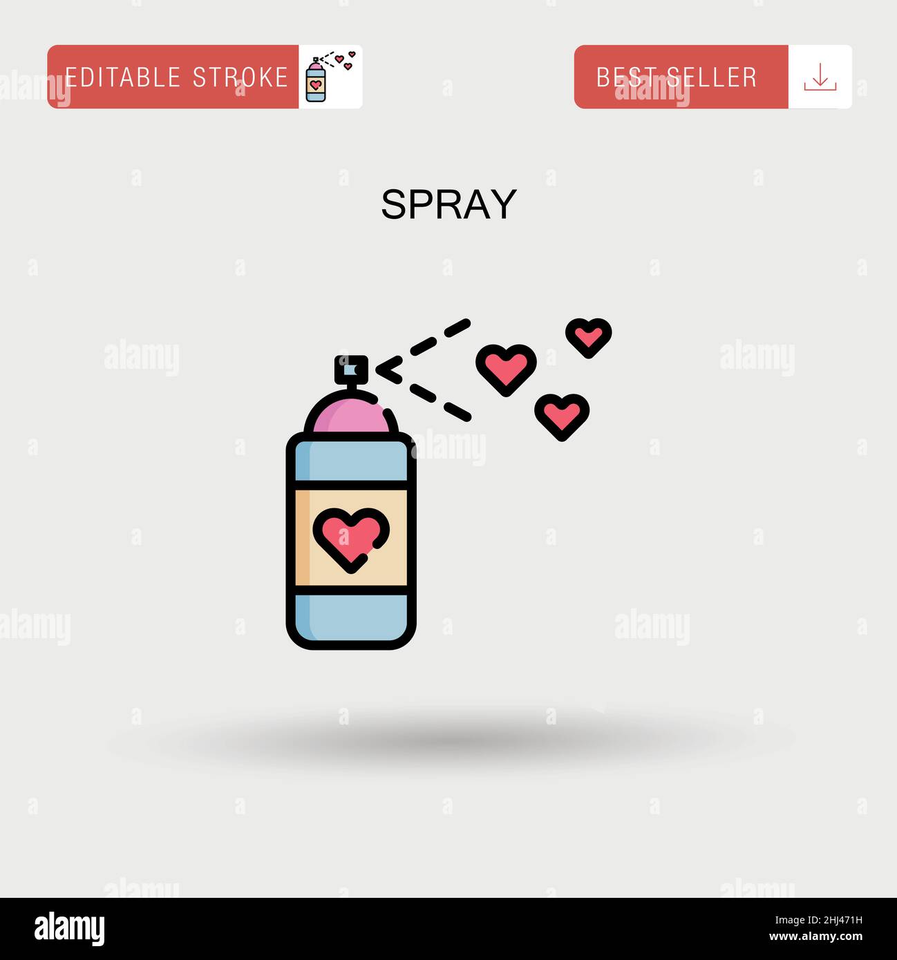Icône de vecteur simple spray. Illustration de Vecteur