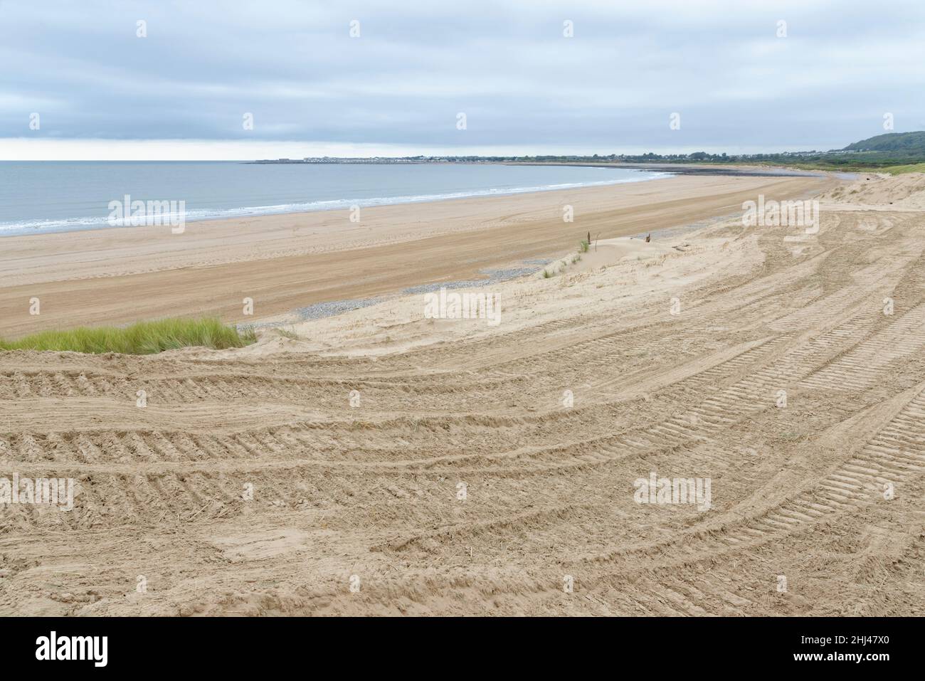 Les dunes de sable côtières ont récemment été dégagées de végétation par le projet Sands of Life pour accroître la diversité des espèces sauvages et des plantes, Merthyr Mawr Warren NNR, G Banque D'Images