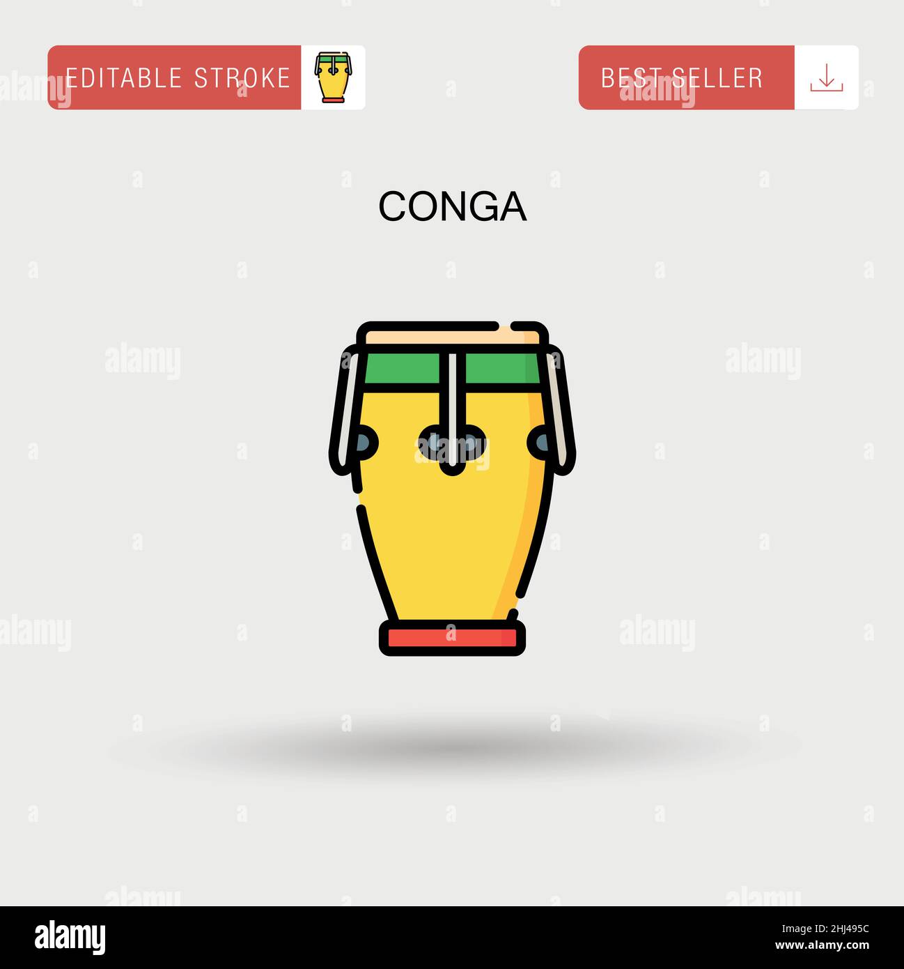 Icône Conga simple Vector. Illustration de Vecteur