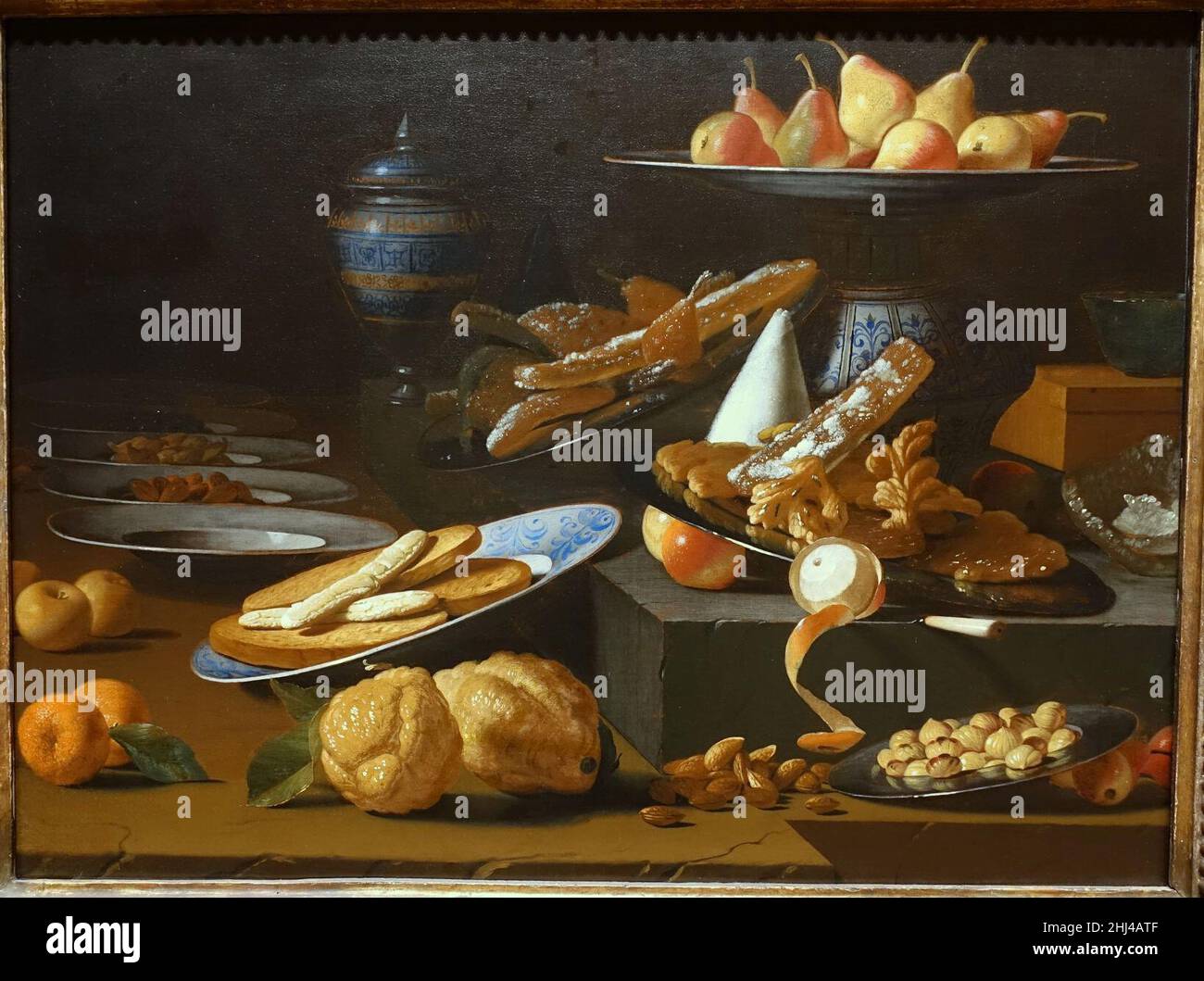 Encore la vie avec des plaques, par Cristoforo Munari, Italie, c.1700-1710, Banque D'Images