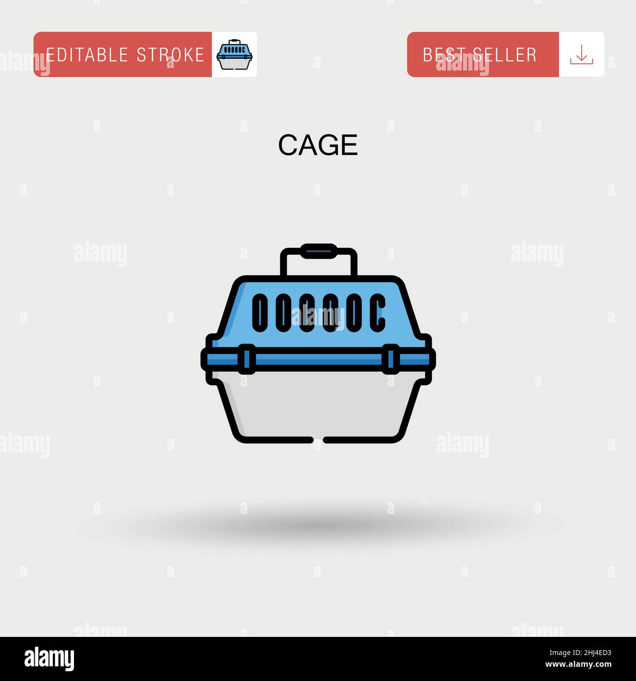 Icône de vecteur simple cage. Illustration de Vecteur