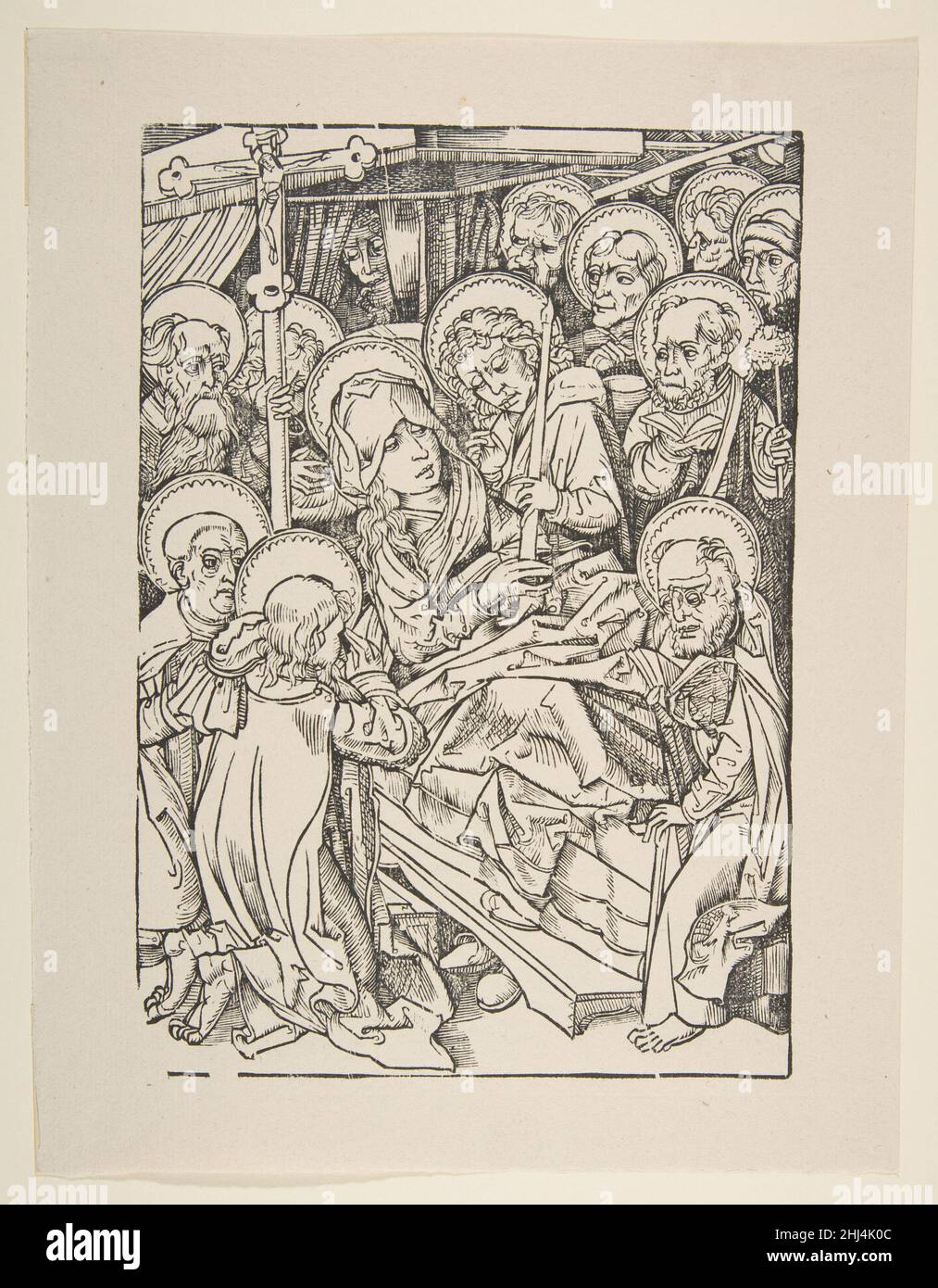 La mort de la Vierge 1922 Anonyme, allemand, 15th siècle allemand.La mort de la Vierge 382406 artiste: Anonyme, allemand, 15th siècle, la mort de la Vierge, 15th siècle, Woodcut; Derschau reStrike, feuille: 11 7/16 x 8 11/16 in.(29 x 22 cm).Metropolitan Museum of Art, New York.Fonds Rogers, 1922 (22.112.1(13)) Banque D'Images