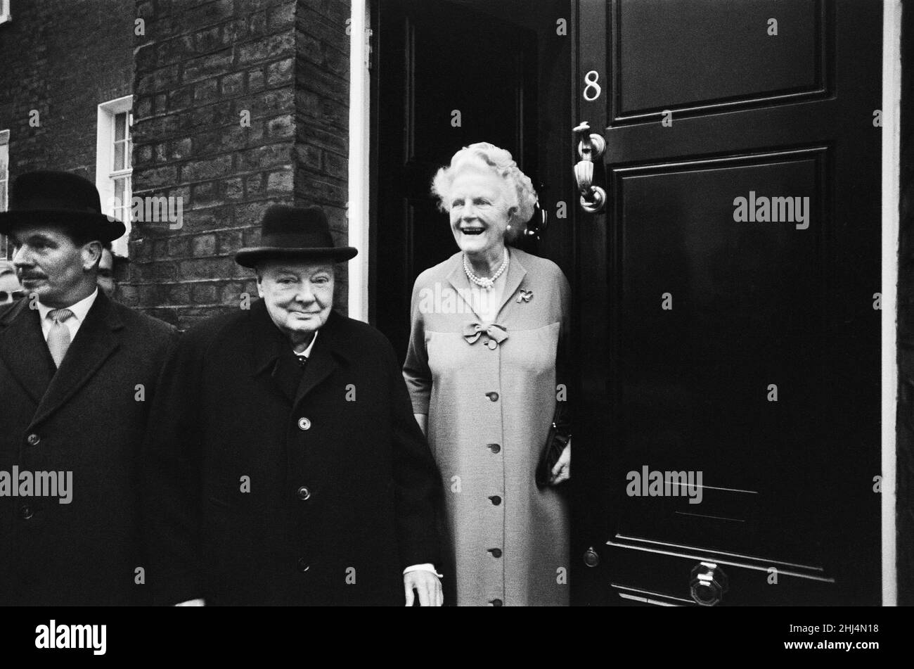 Winston Churchill fête ses 85th ans.30th novembre 1959. Banque D'Images