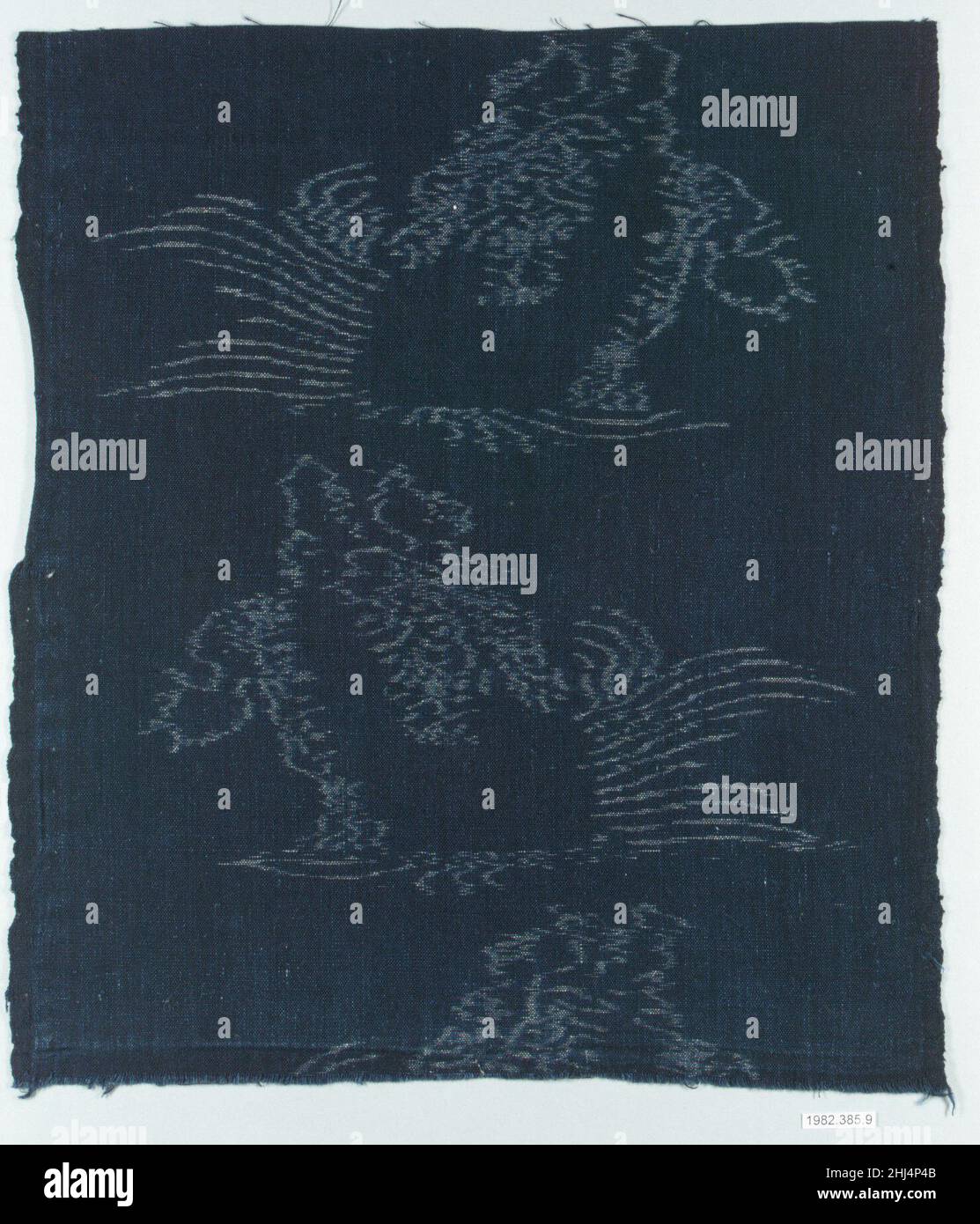 Pièce Japon.Pièce.Japon.Coton teint indigo.Meiji (1868–1912) ou Taish?(1912–26) période.Textiles-peints et imprimés Banque D'Images