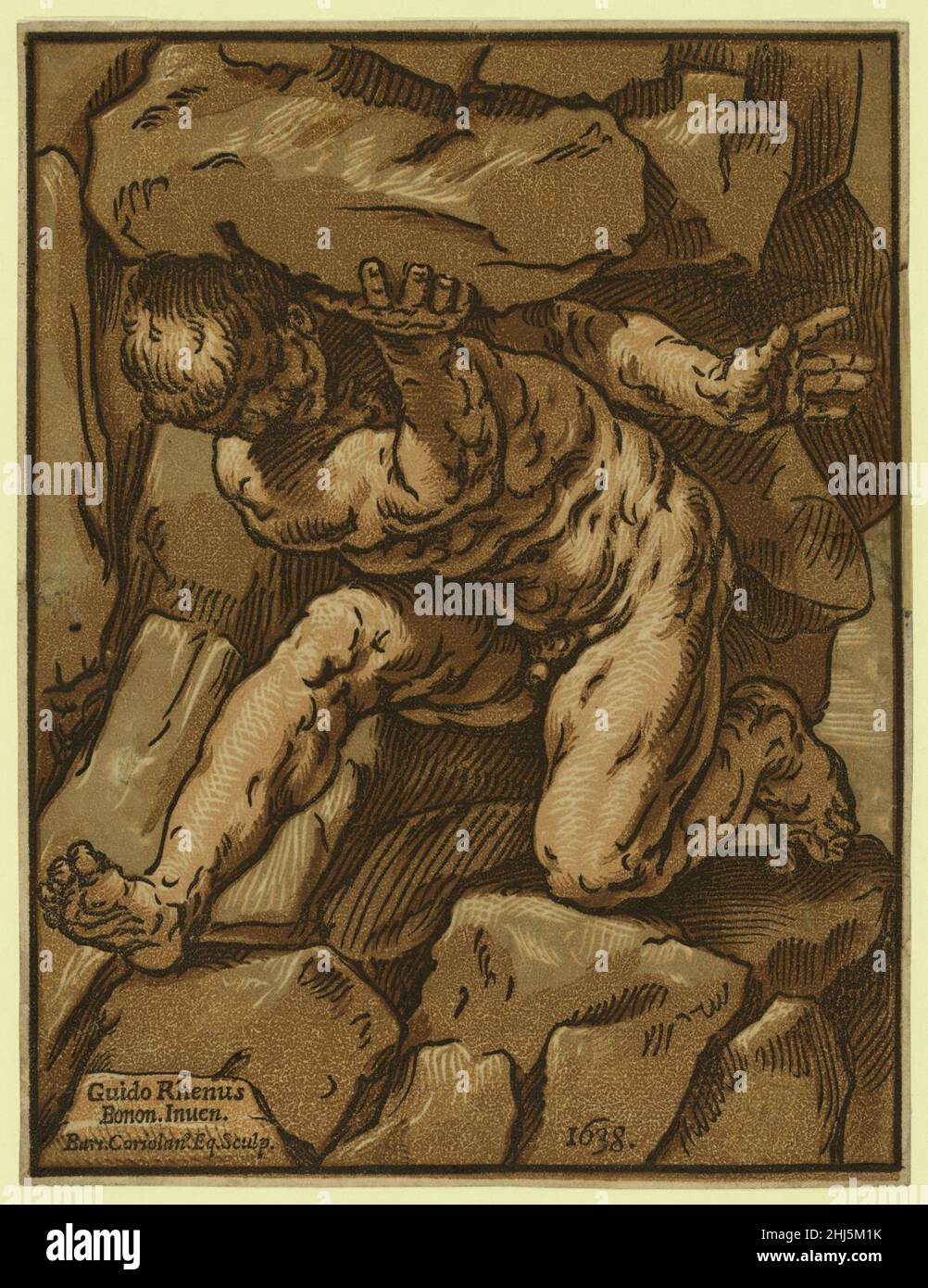 Etude d'un géant - Guido Rhenus, bonon. Inuen., Bart.Coriolano, éq., chabot. Banque D'Images