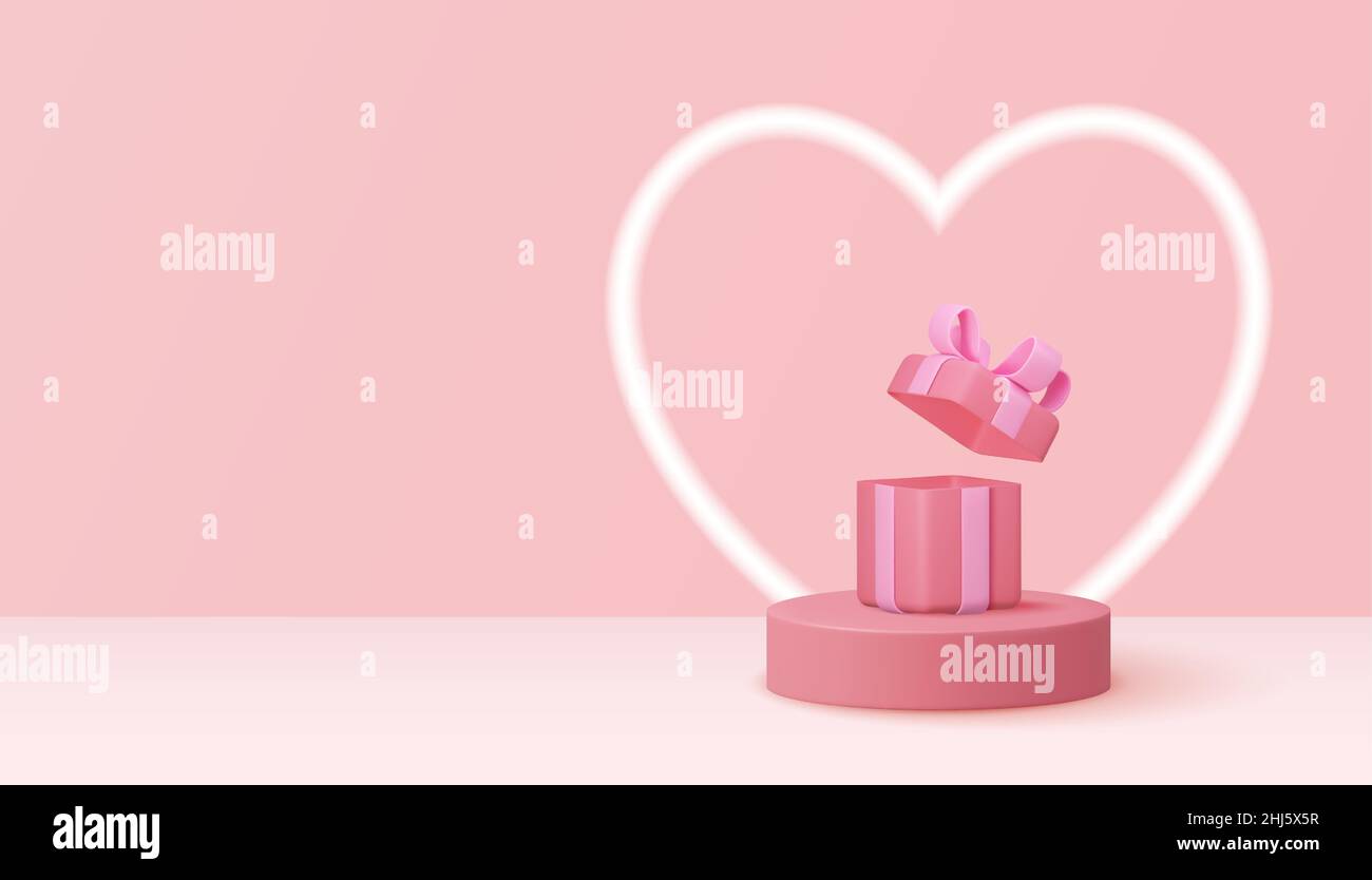 Monter sur le podium avec cœur Illustration de Vecteur