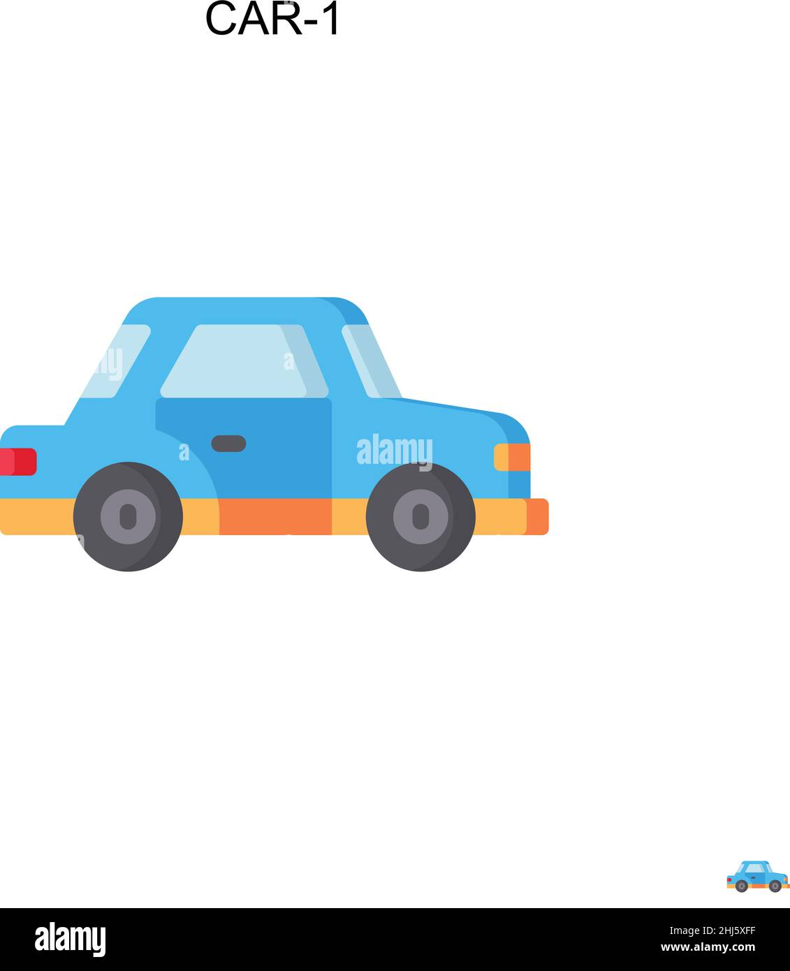 Icône vecteur simple car-1.Modèle de conception de symbole d'illustration pour élément d'interface utilisateur Web mobile. Illustration de Vecteur