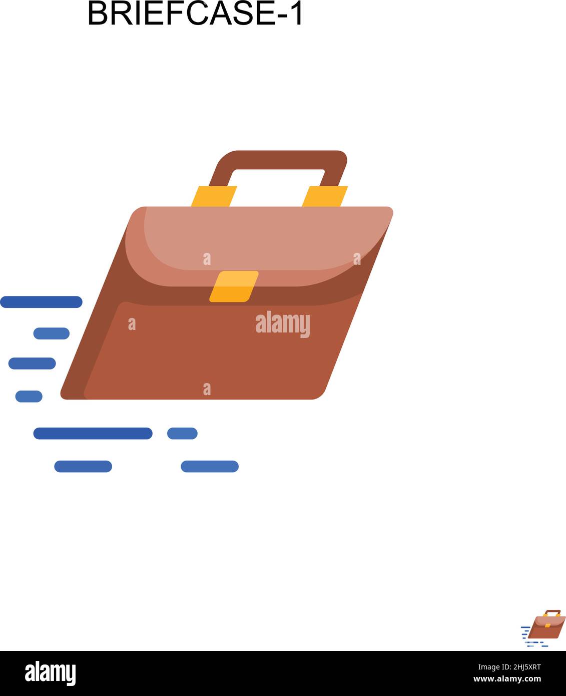 Icône de vecteur simple Briefcase-1.Modèle de conception de symbole d'illustration pour élément d'interface utilisateur Web mobile. Illustration de Vecteur