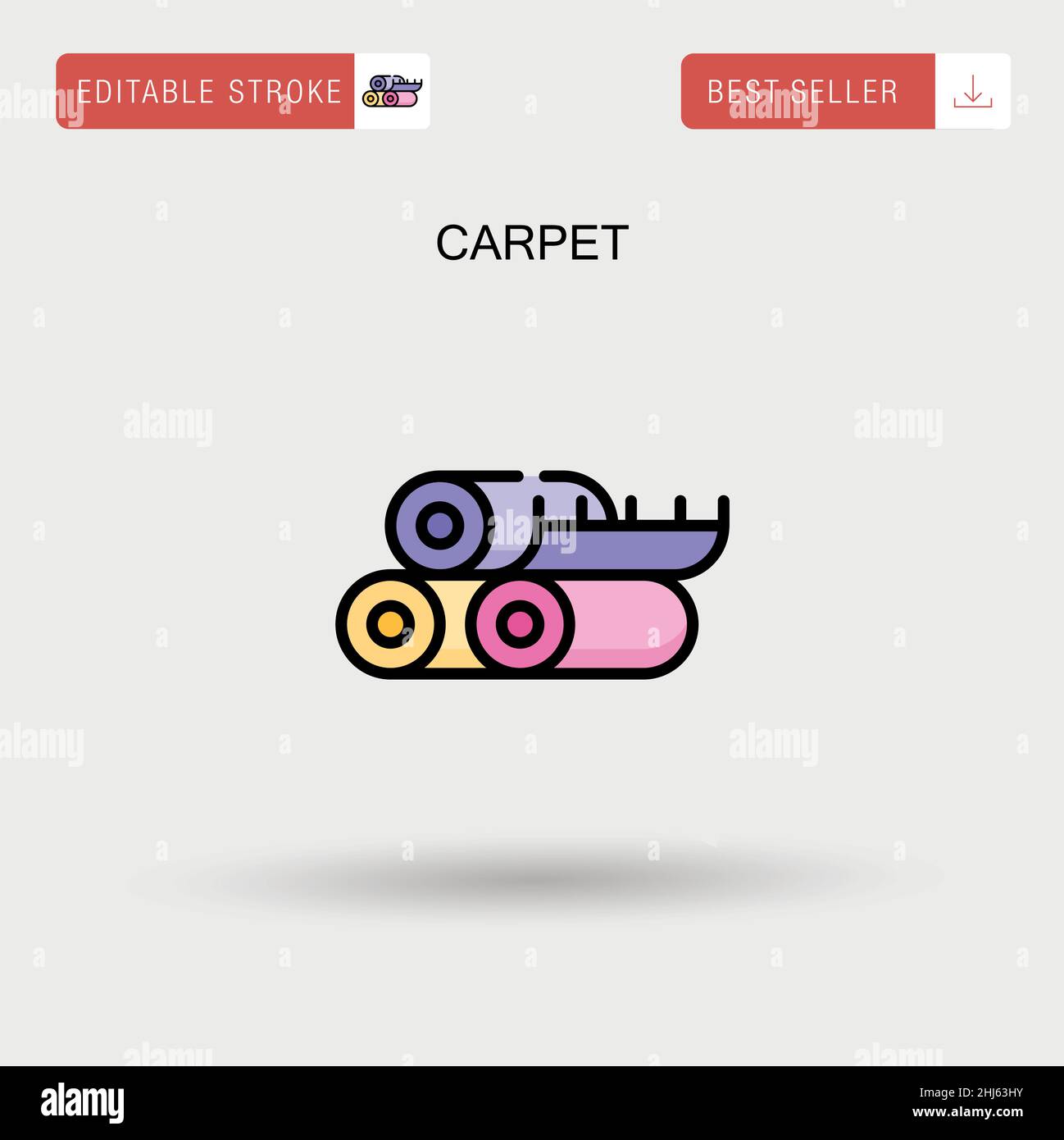 Icône de vecteur simple de tapis. Illustration de Vecteur