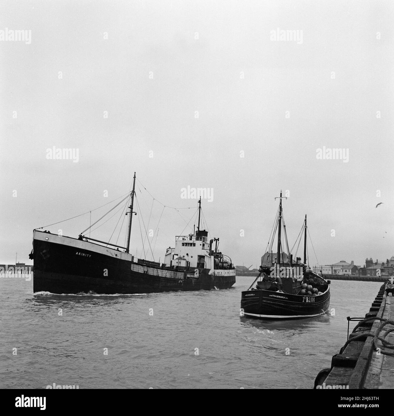 Équipe de Great Yarmouth et de Gorleston Lifeboat.6th novembre 1959. Banque D'Images