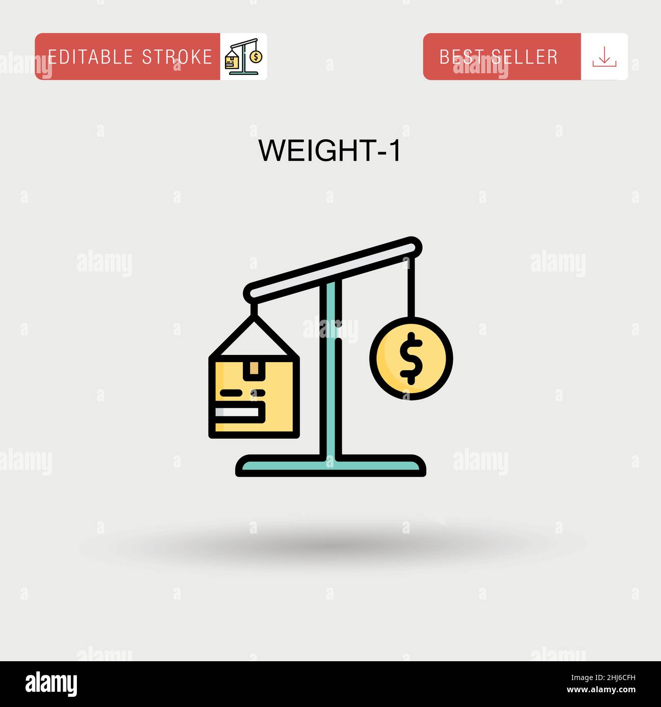 Icône de vecteur simple Weight-1. Illustration de Vecteur