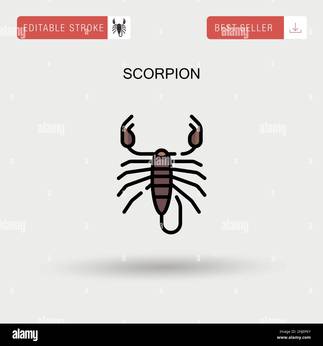 Icône de vecteur simple Scorpion. Illustration de Vecteur