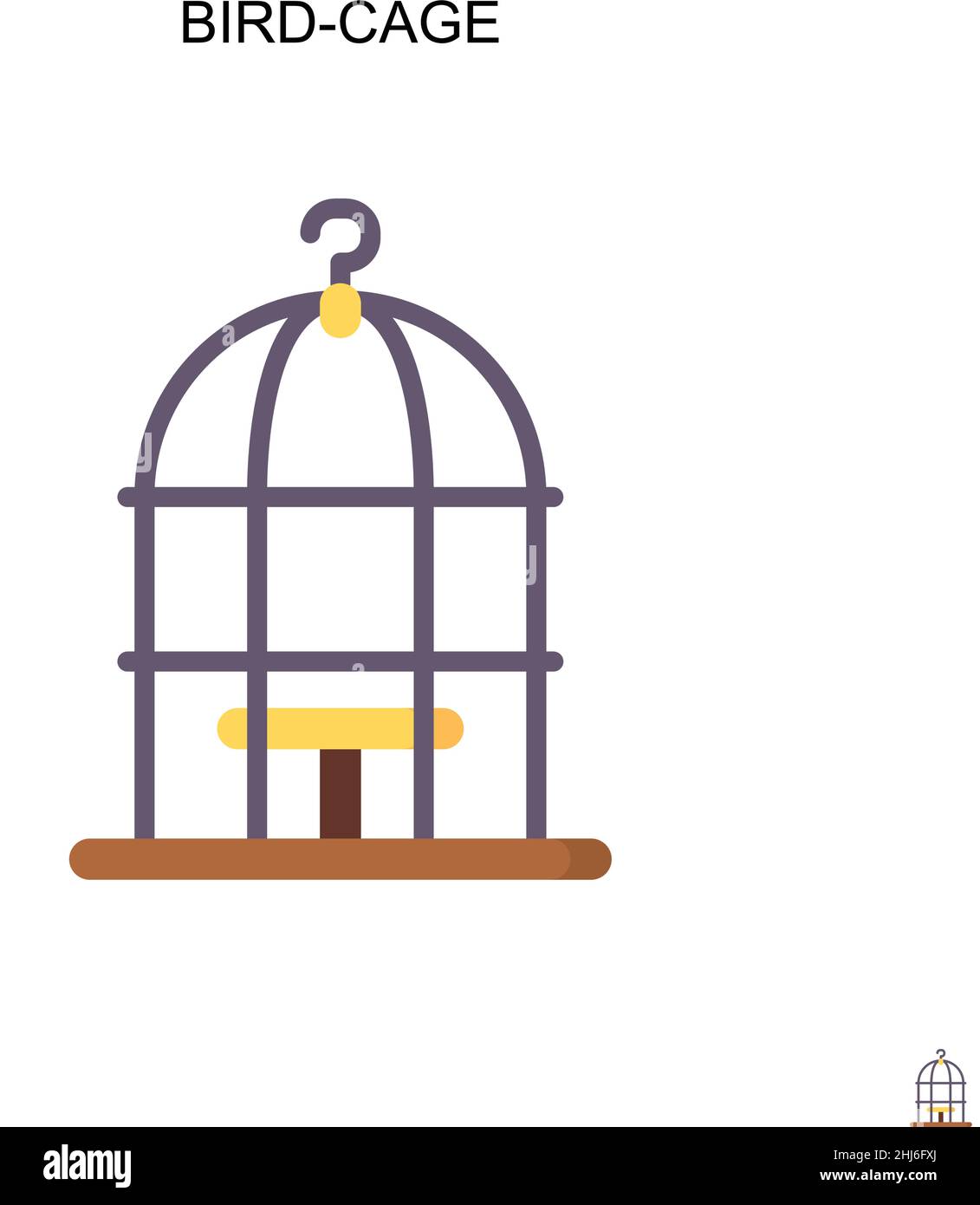 Icône de vecteur simple Bird-cage.Modèle de conception de symbole d'illustration pour élément d'interface utilisateur Web mobile. Illustration de Vecteur