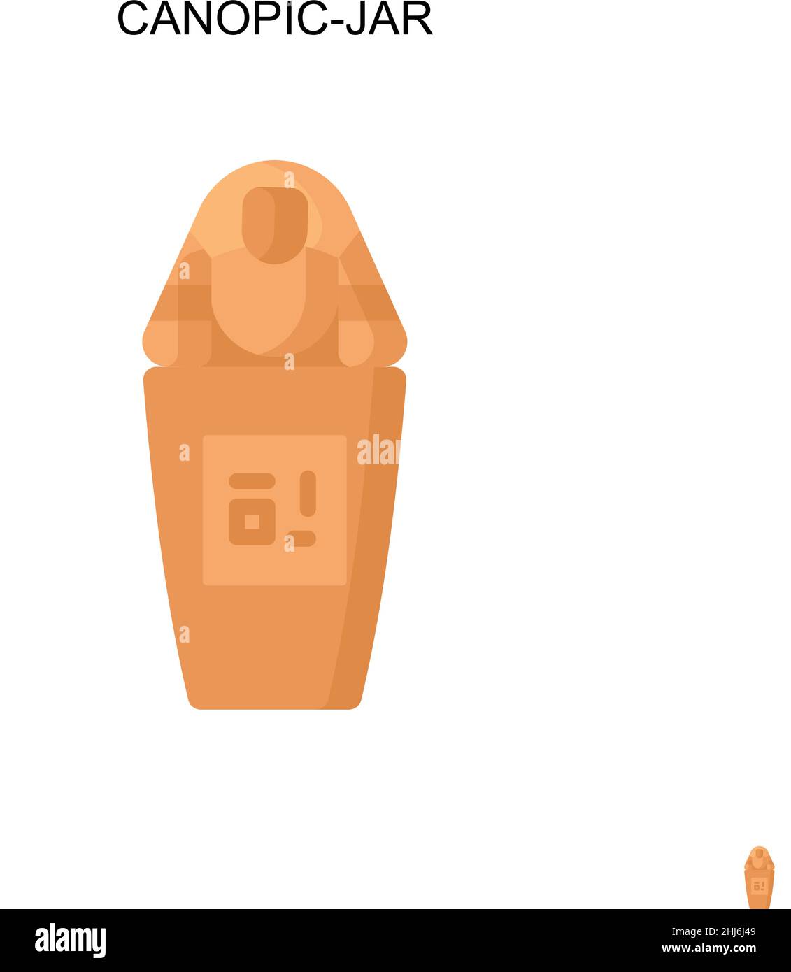 Icône de vecteur simple Canope-jar.Modèle de conception de symbole d'illustration pour élément d'interface utilisateur Web mobile. Illustration de Vecteur