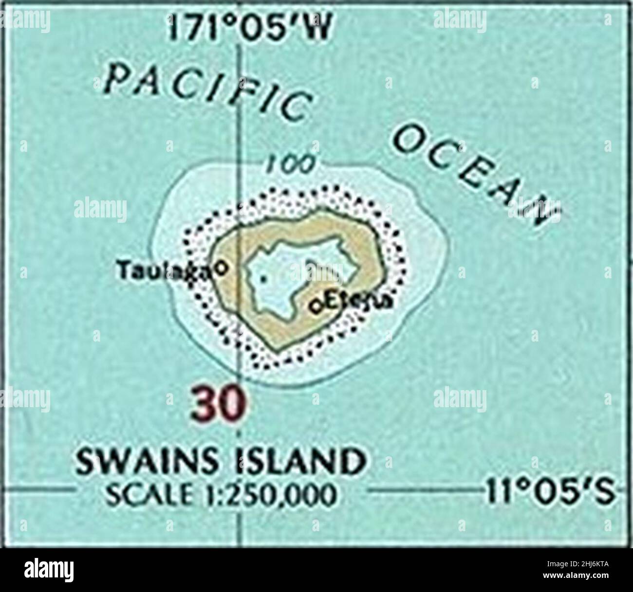 Île de Swains. Banque D'Images