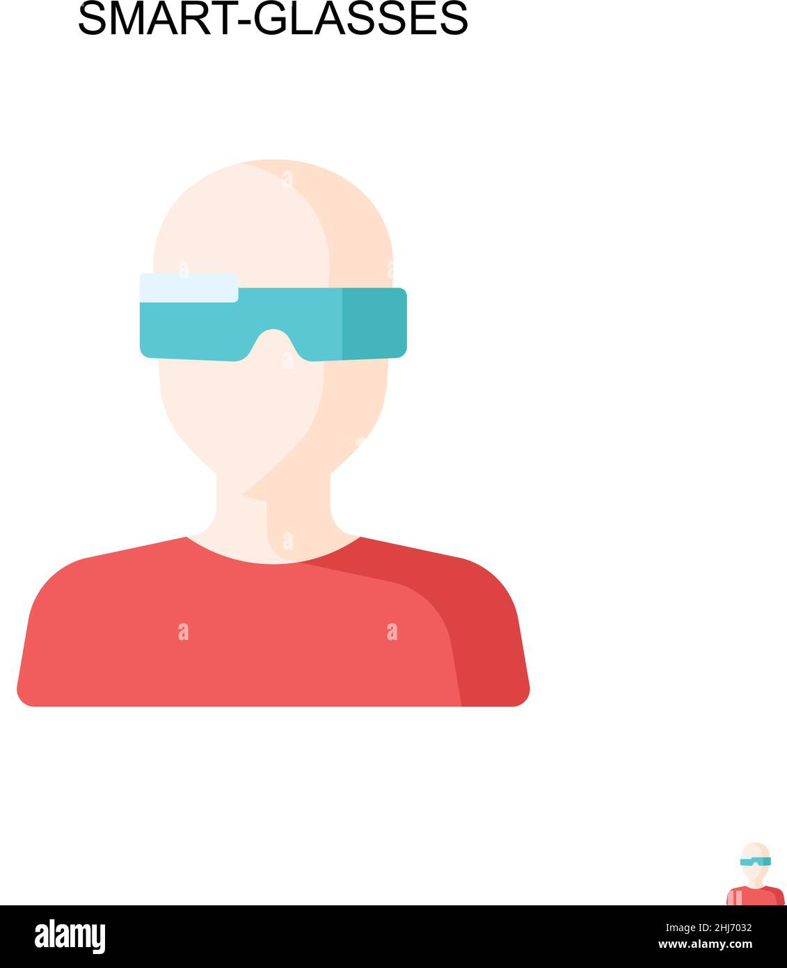 Smart-lunettes icône vecteur simple.Modèle de conception de symbole d'illustration pour élément d'interface utilisateur Web mobile. Illustration de Vecteur