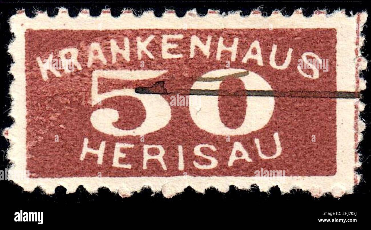 Suisse Herisau 1889 chiffre d'affaires 50c. Banque D'Images