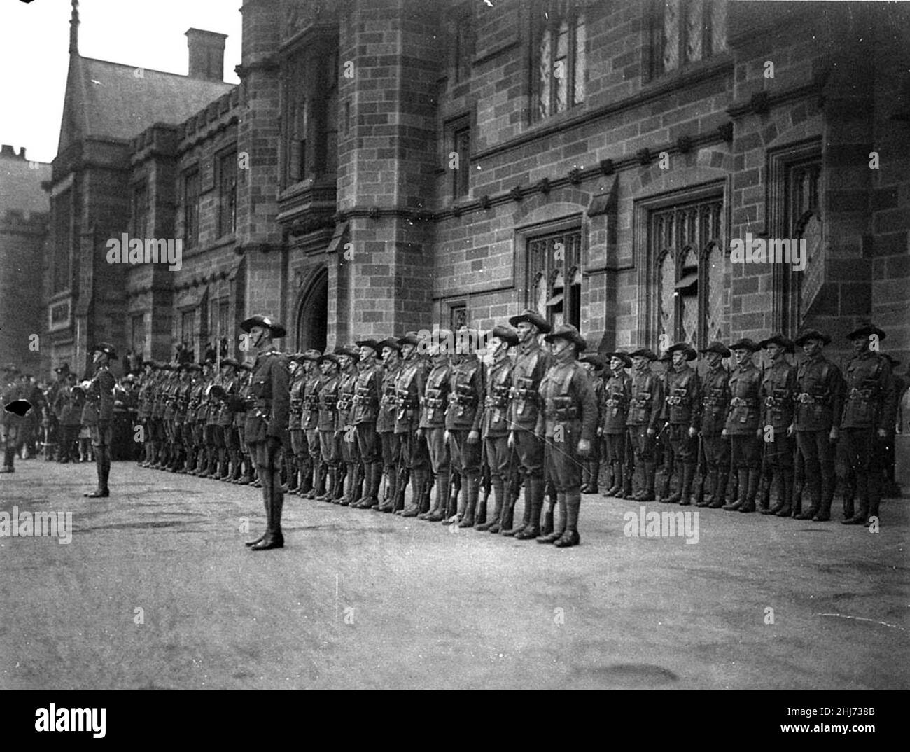 Sydney-University-régiment-duke-de-york-visite-1927. Banque D'Images