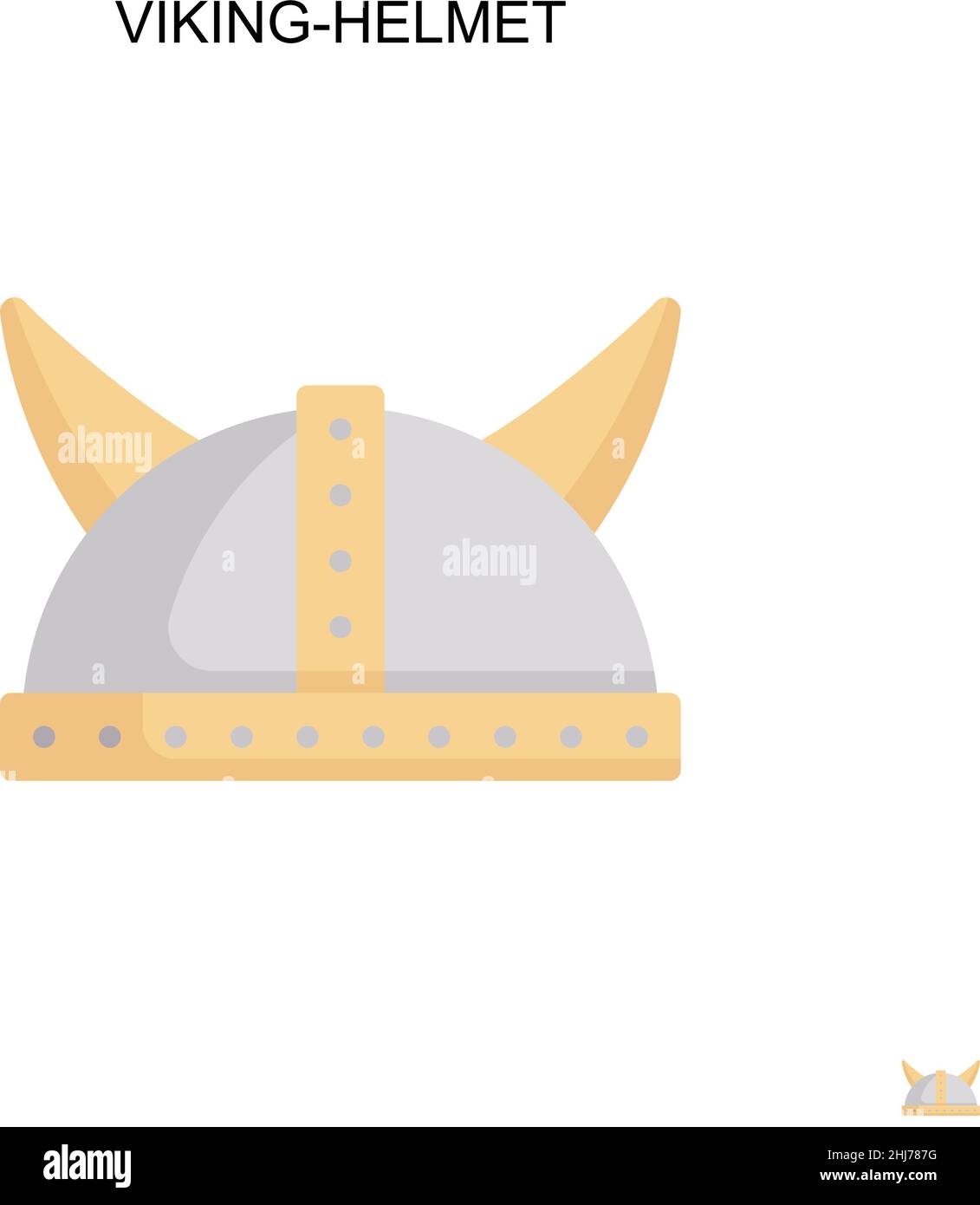 Icône de vecteur simple Viking-casque.Modèle de conception de symbole d'illustration pour élément d'interface utilisateur Web mobile. Illustration de Vecteur