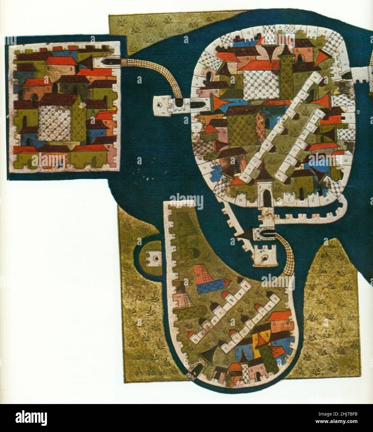 Székesfehérvár sur une miniature turque en 1543 - a. Banque D'Images