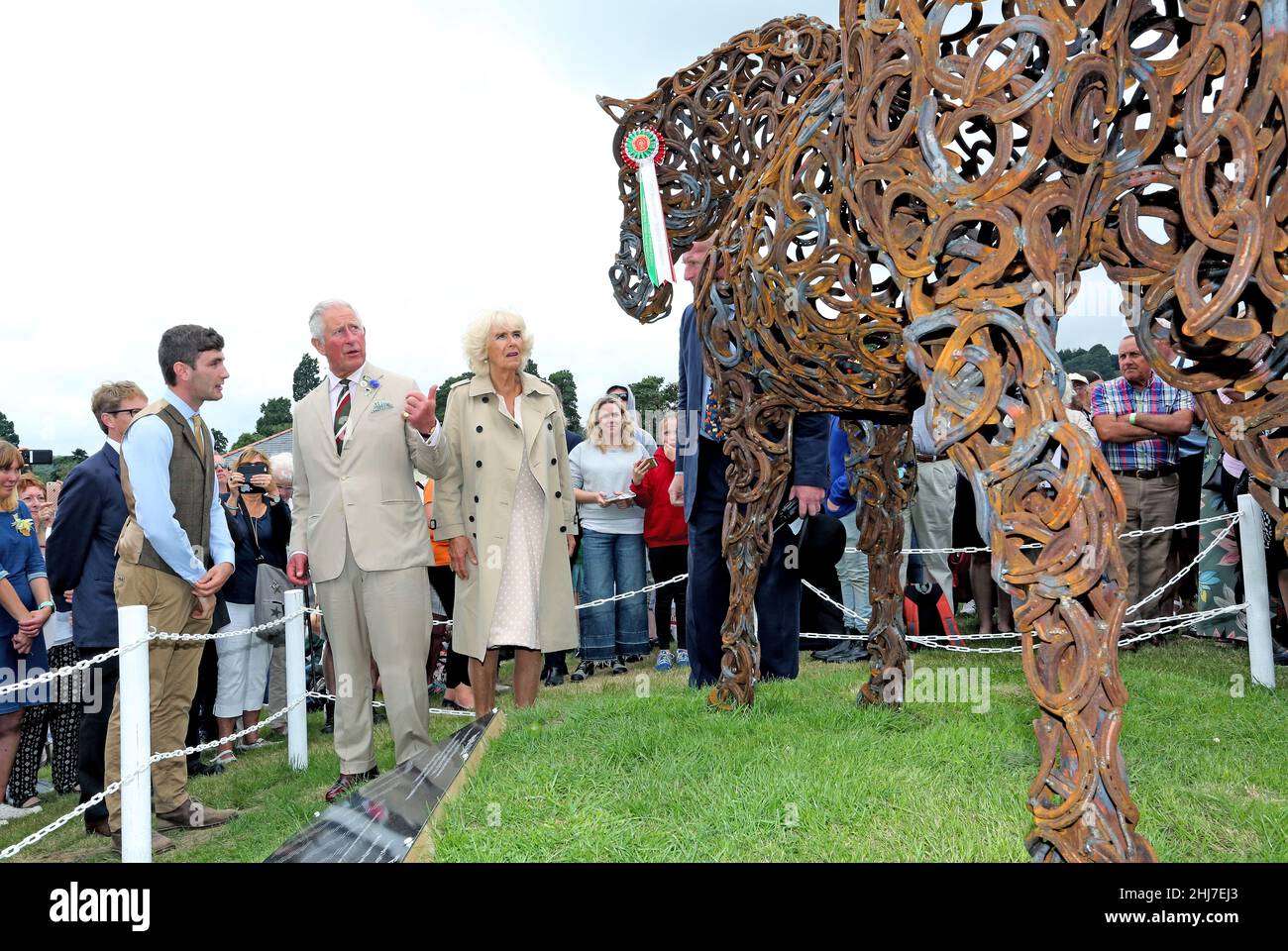 Le Prince Charles et la Duchesse de Cornouailles visitent le Royal Welsh Show à Llanelwedd le 22nd juillet 2019, dans le cadre de sa visite d'été au pays de Galles.PRI Banque D'Images