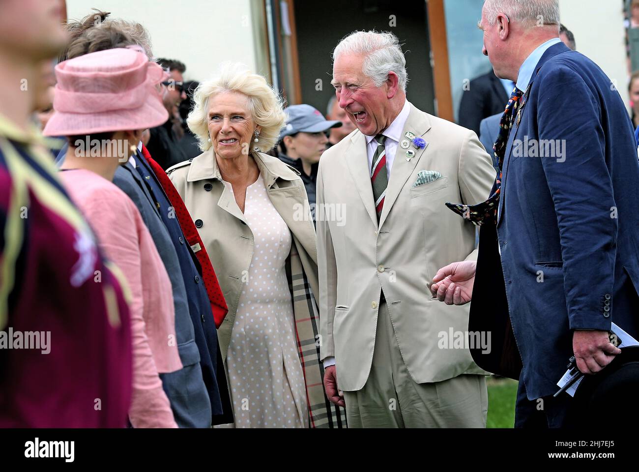 Le Prince Charles et la Duchesse de Cornouailles visitent le Royal Welsh Show à Llanelwedd le 22nd juillet 2019, dans le cadre de sa visite d'été au pays de Galles.PRI Banque D'Images