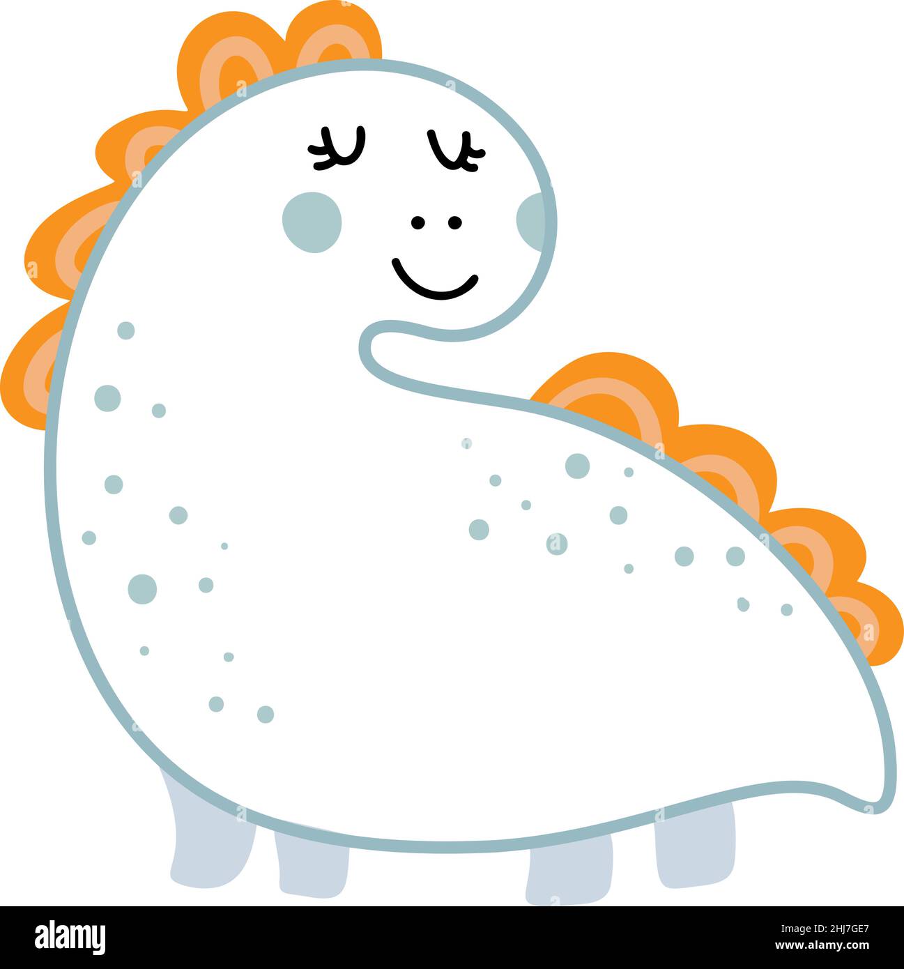Un joli petit dino à motif vectoriel dessiné à la main.Sweet Cool Dinosaur illustration pour t-shirt de bébé, vêtements pour enfant garçon, invitation, simple dessin scandinave pour enfant Illustration de Vecteur