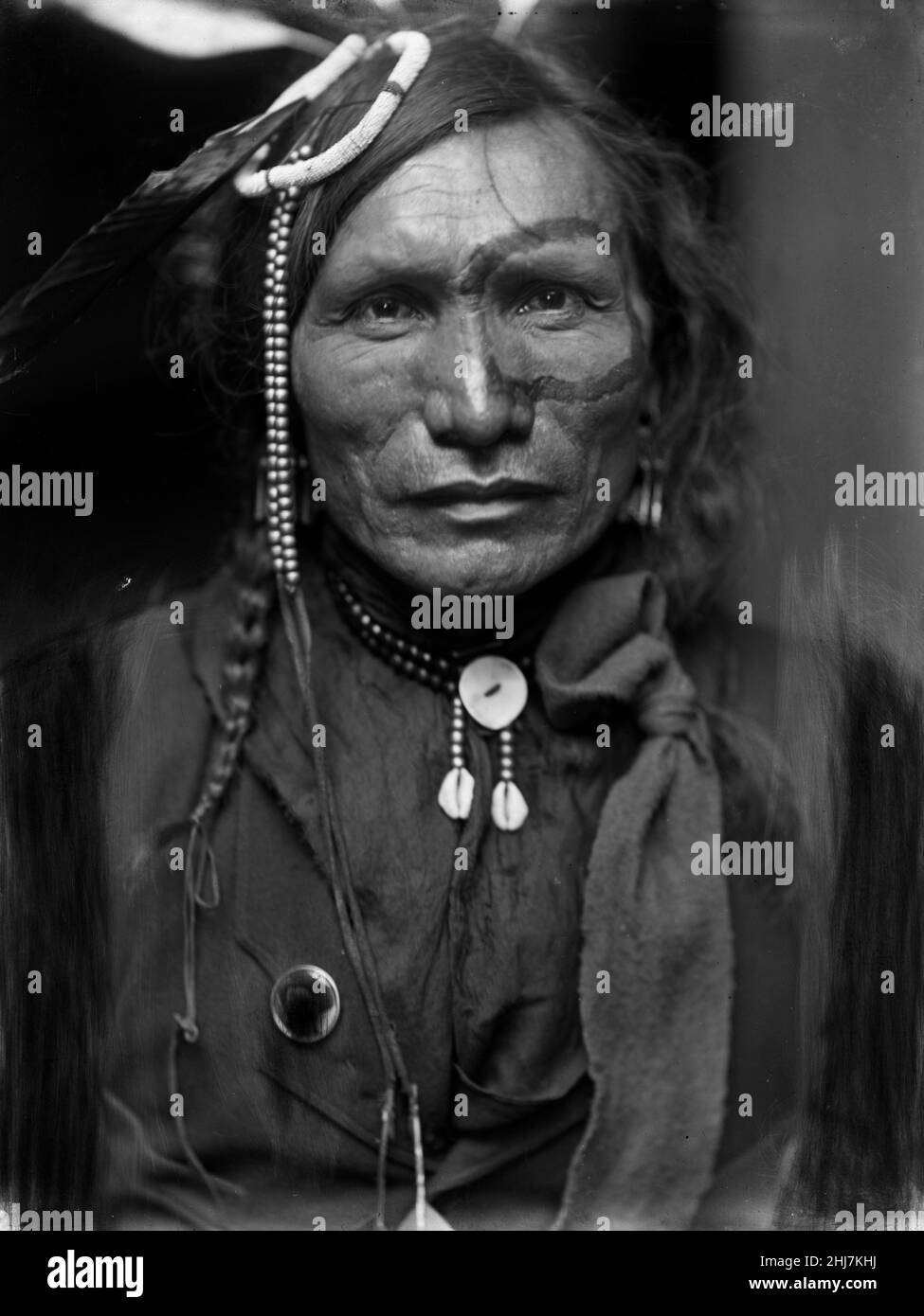Iron White Man, un Sioux Indian de Buffalo Bill's Wild West Show, c 1900. Käsebier, Gertrude, 1852-1934, photographe. Banque D'Images