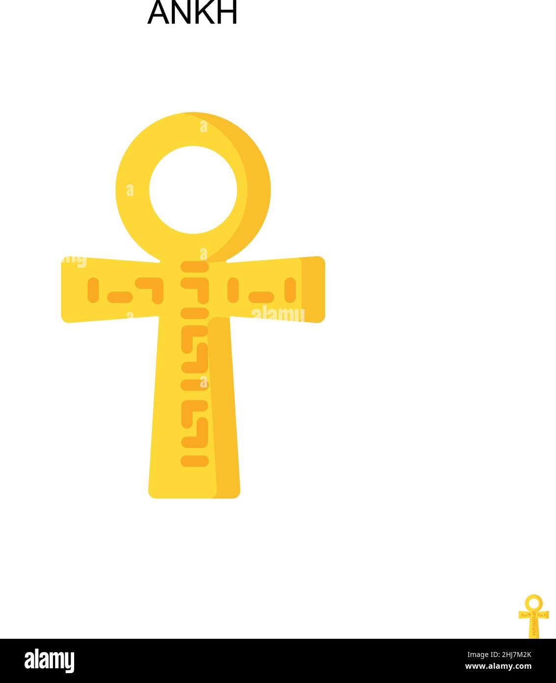 Icône de vecteur simple ankh.Modèle de conception de symbole d'illustration pour élément d'interface utilisateur Web mobile. Illustration de Vecteur