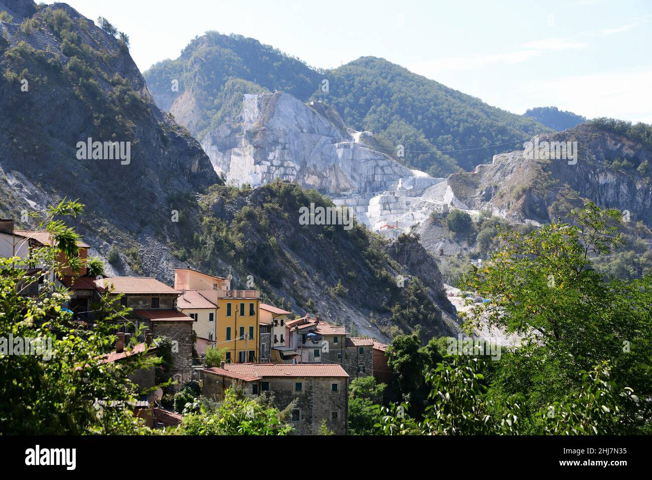 Reisen, Europa, Italien, Toskana; Bergdorf Colonnata im Marmor Abbaugebiet von Carrara Banque D'Images