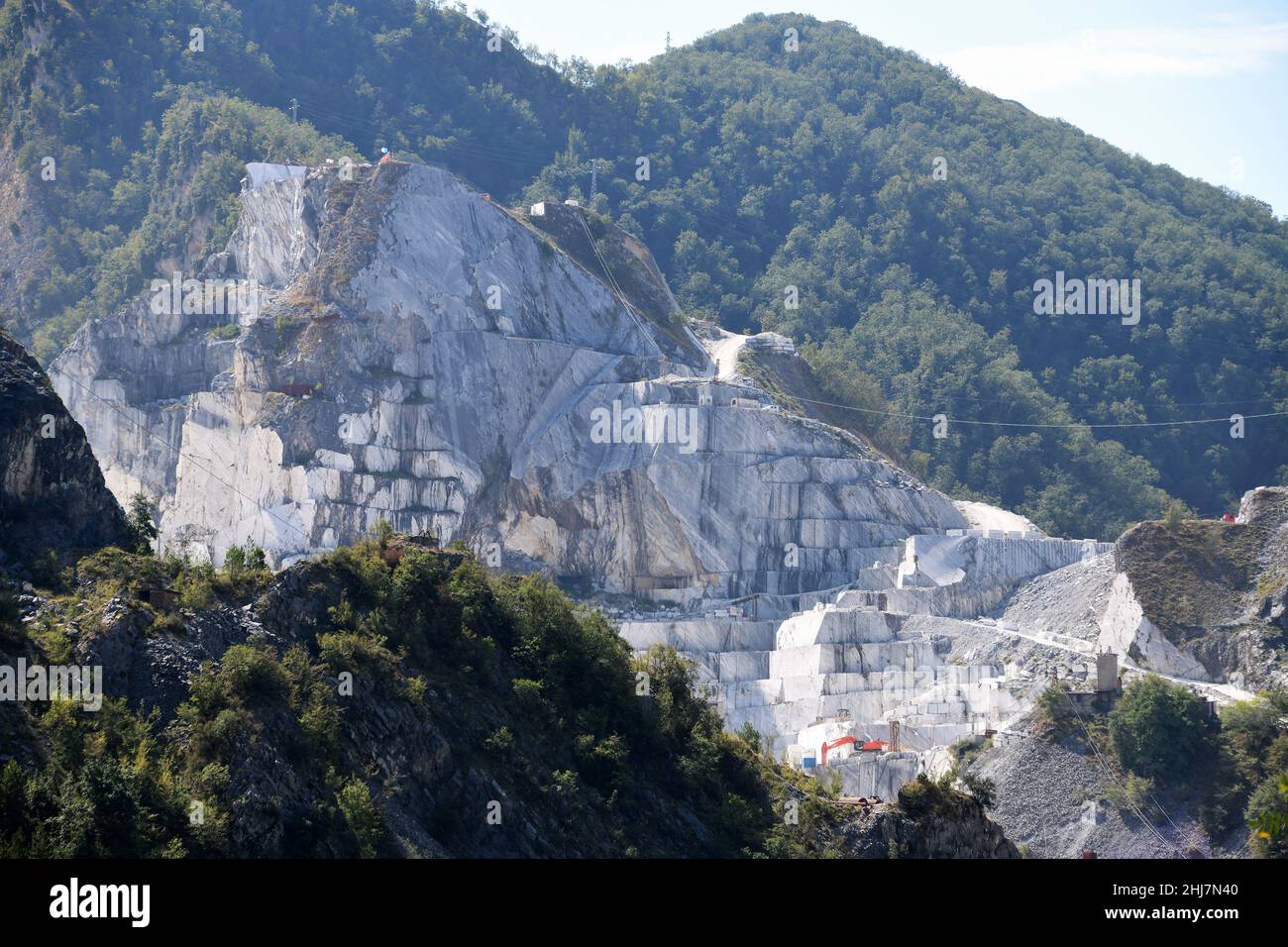 Zone de carrières de marbre de Carrara. Banque D'Images