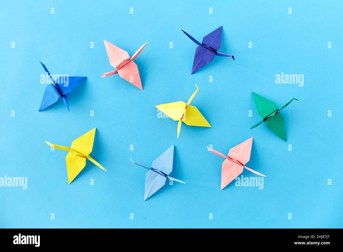 50 Pièces Grues En Papier Origami Colorées - Décoration Mariage, Fête, Anniversaire, Attrape-Rêves, Guirlande Oiseaux