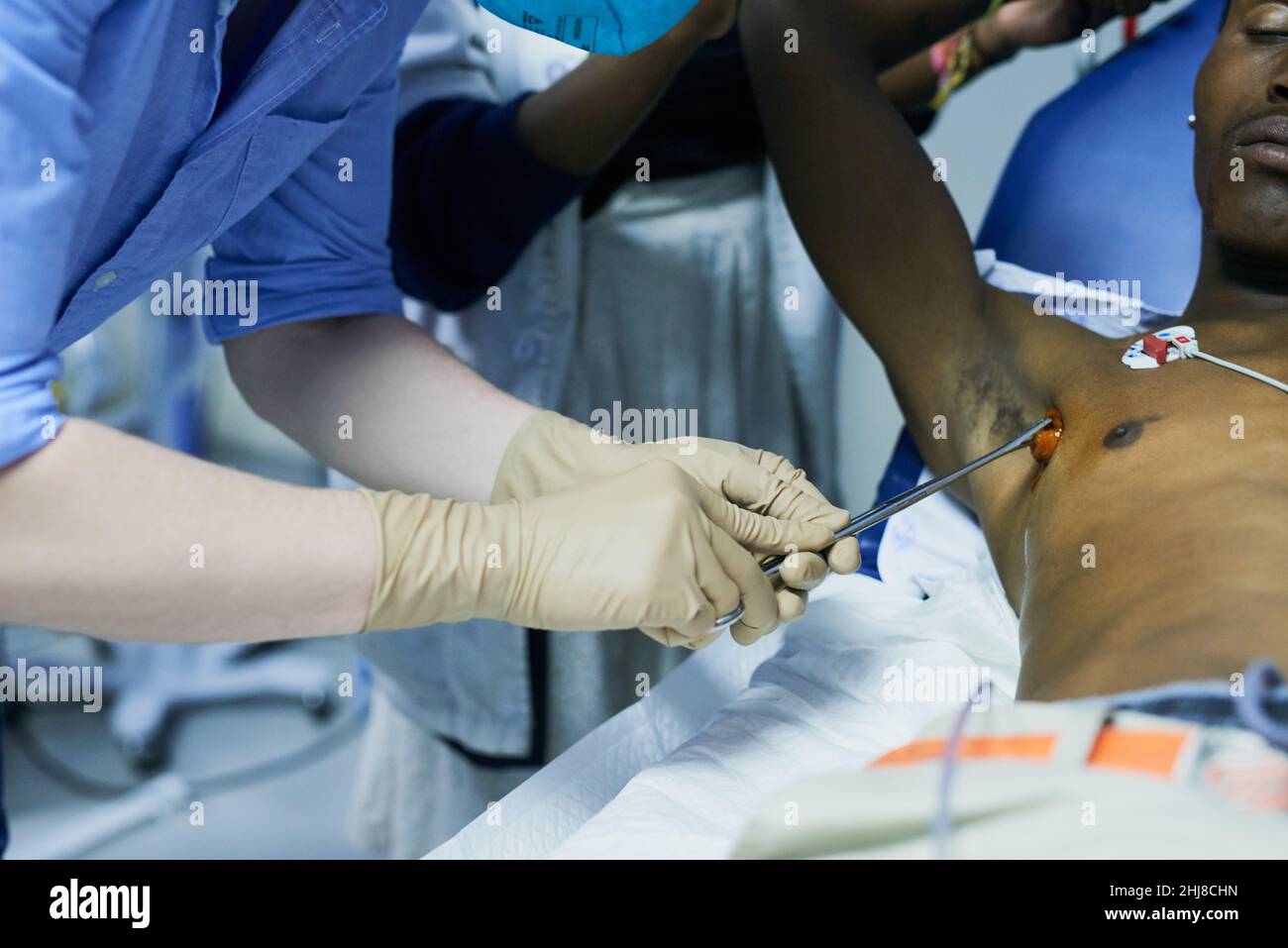 Réduire le risque d'infection par la stérilisation préopératoire Banque D'Images