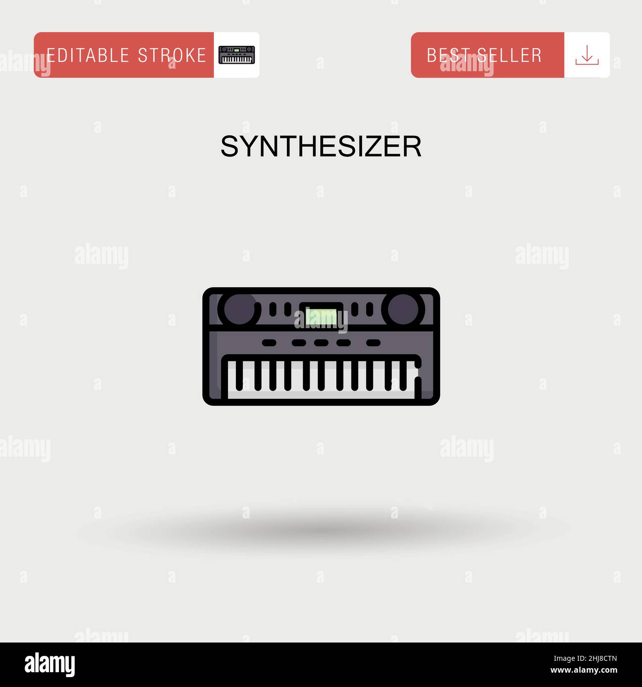 Icône de vecteur simple du synthétiseur. Illustration de Vecteur