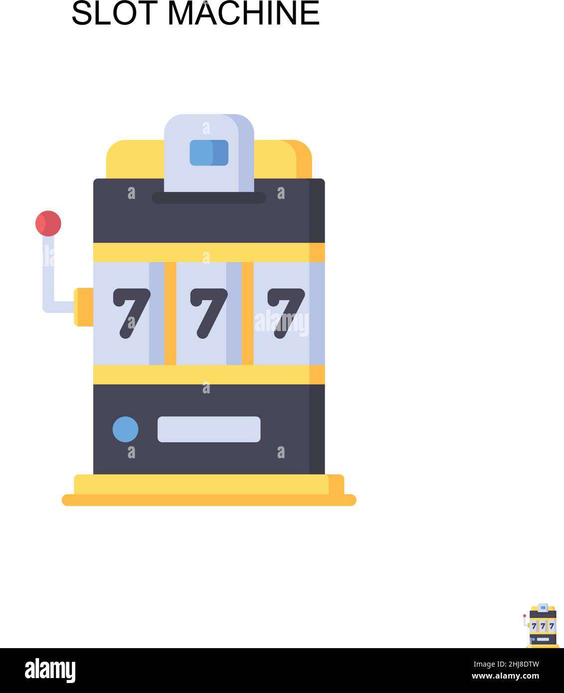 Machine à sous icône de vecteur simple.Modèle de conception de symbole d'illustration pour élément d'interface utilisateur Web mobile. Illustration de Vecteur