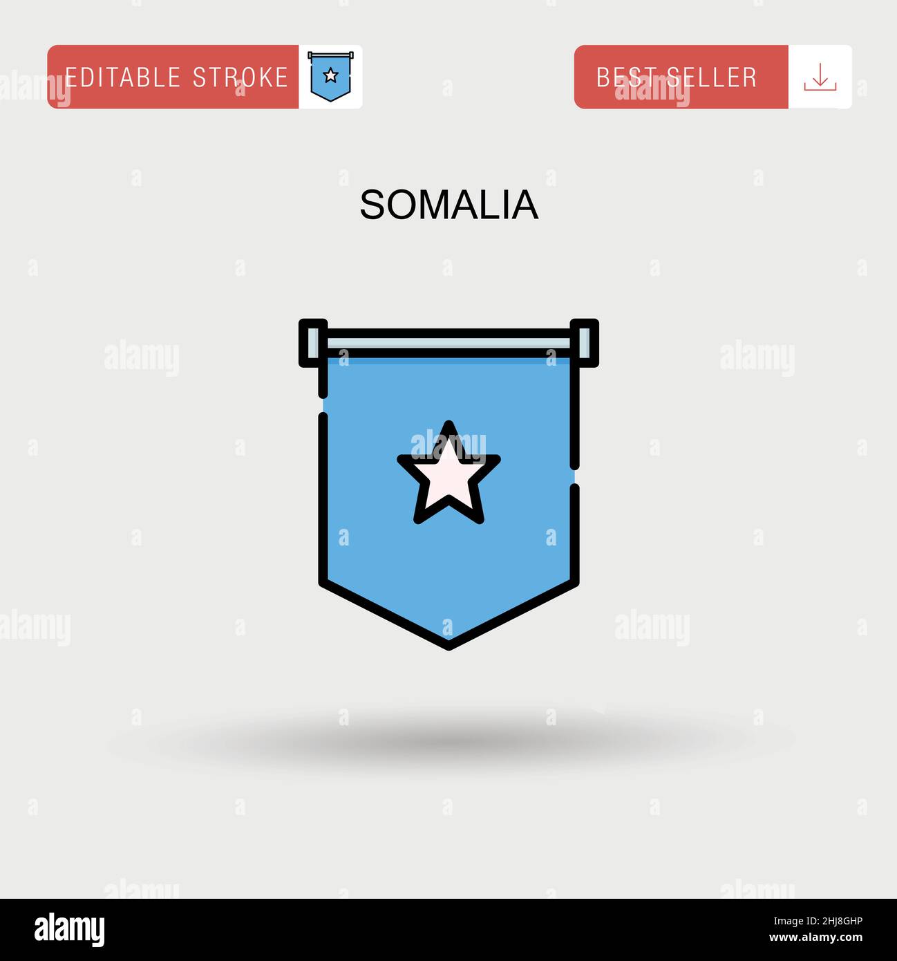 Somalie simple vecteur icône. Illustration de Vecteur